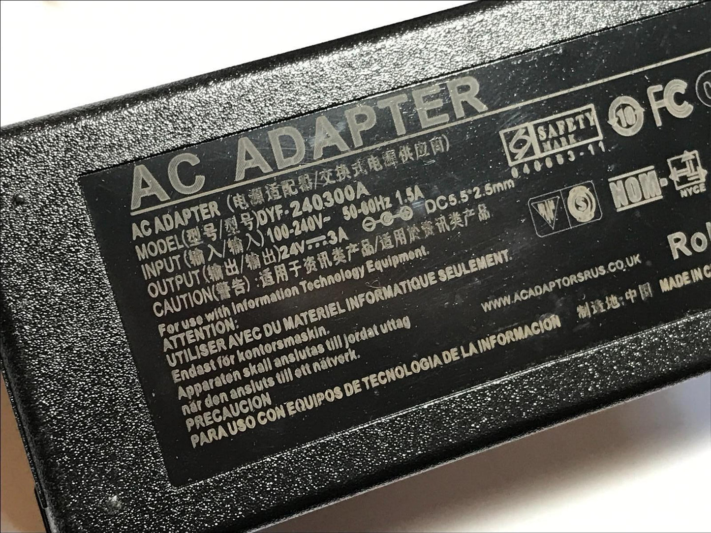 Replacement for 24V 2.5A AC Adapter model CYSE65-240250 4 Pin Power Supply PSU