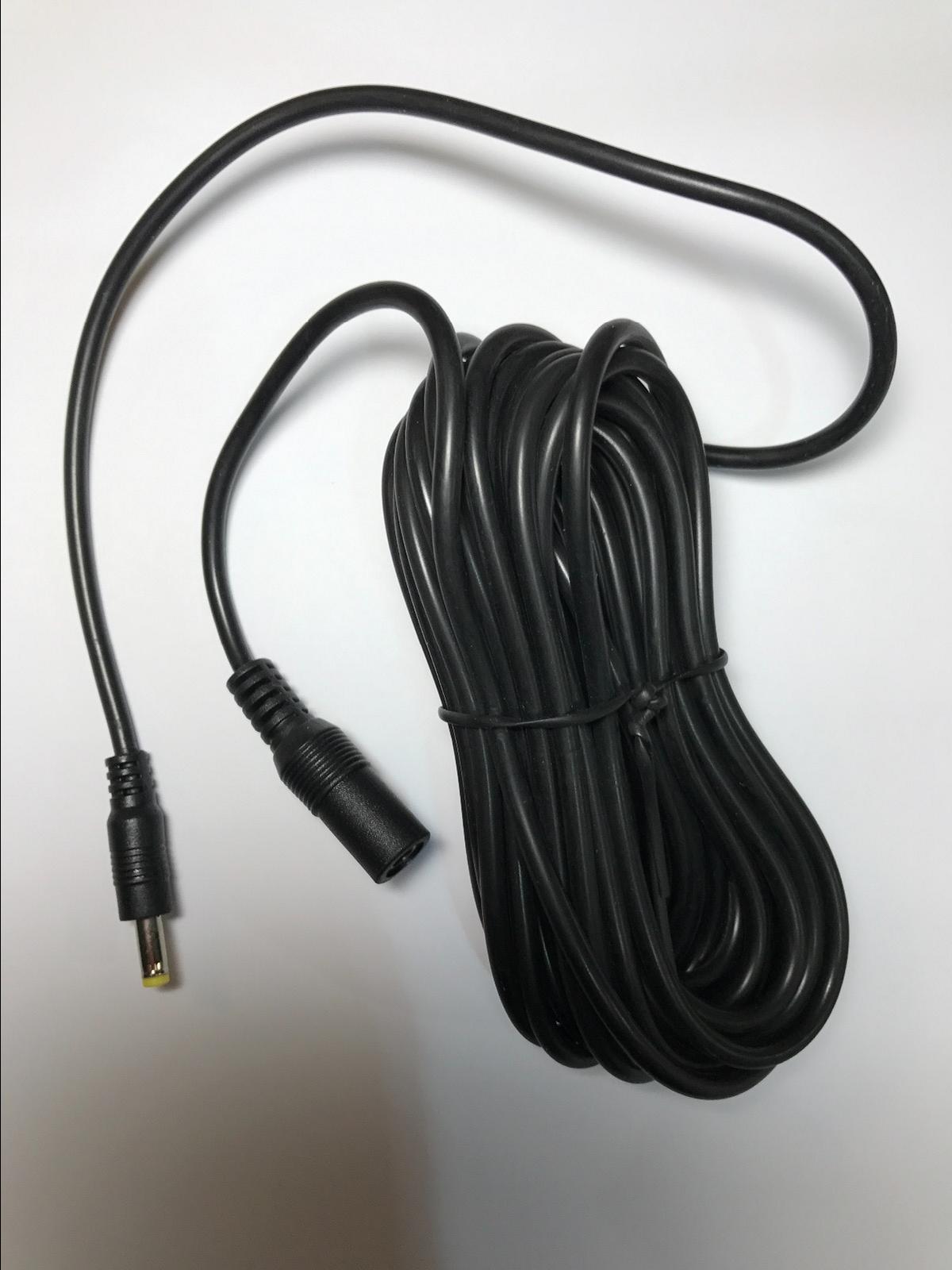 4mm x 1.7mm 4mmx1.7mm 4x1.7 DC Power Plug Extension Cable Lead 5M 5 Metres Long!