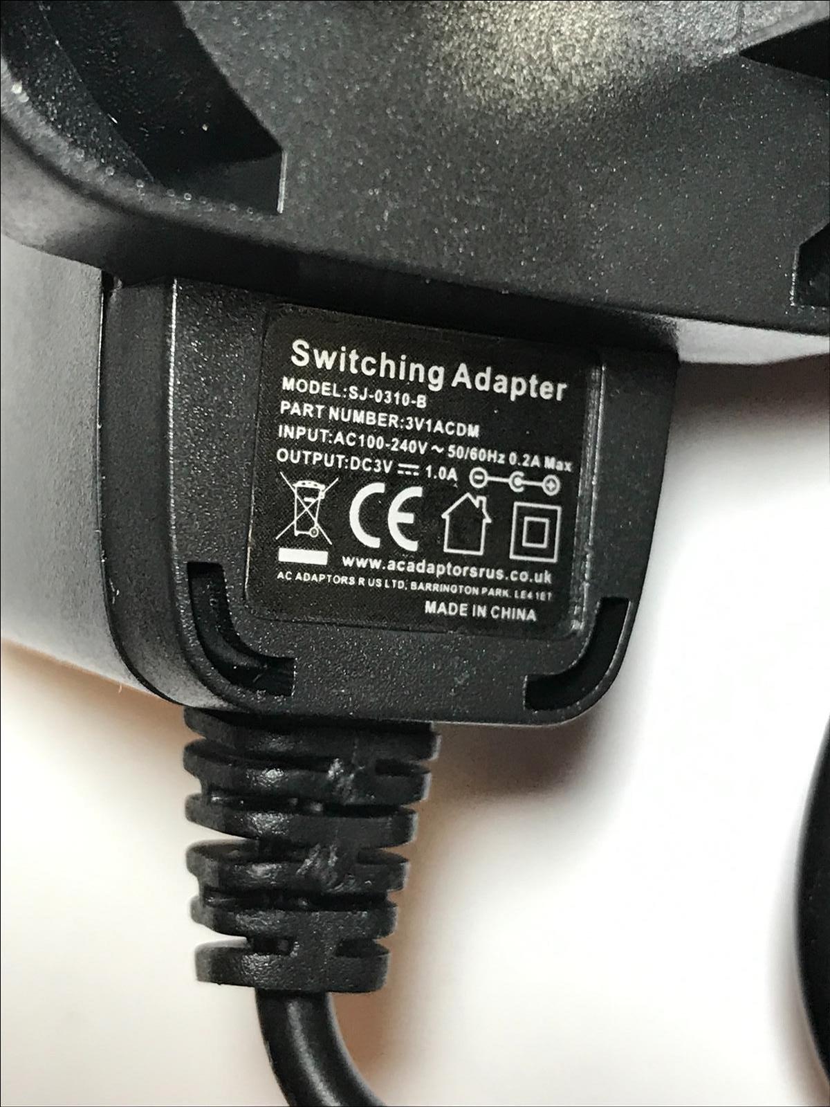 Replacement 3V 100mA AC-DC Adaptor 4 Model Y10DE-030-1000