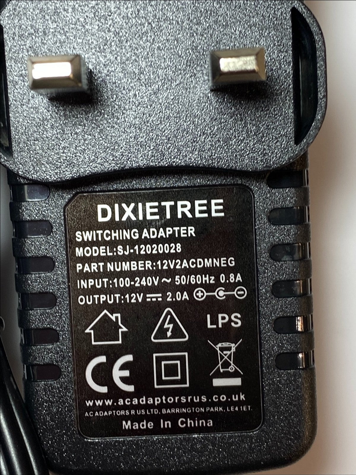 12V MAINS DYMO S0879570 260P LABEL MANAGER AC ADAPTOR POWER SUPPLY CHARGER PLUG