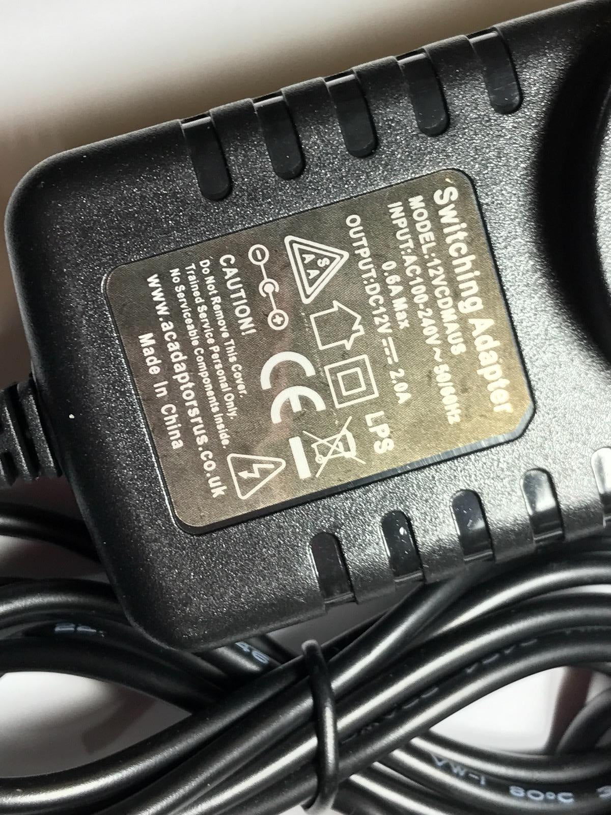 AUS 12V 2A KTEC KSAS0241200150HE AC POWER ADAPTOR FOR 1TB WD EXTERNAL HARD DRIVE