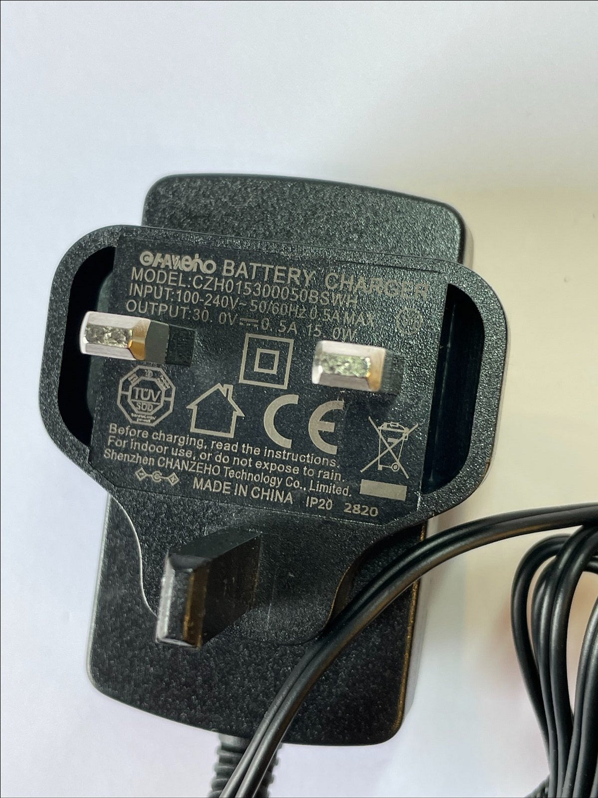 30V Replacement for 28V 100mA AC-DC Adaptor Power Supply with 3.5mm Male Tip