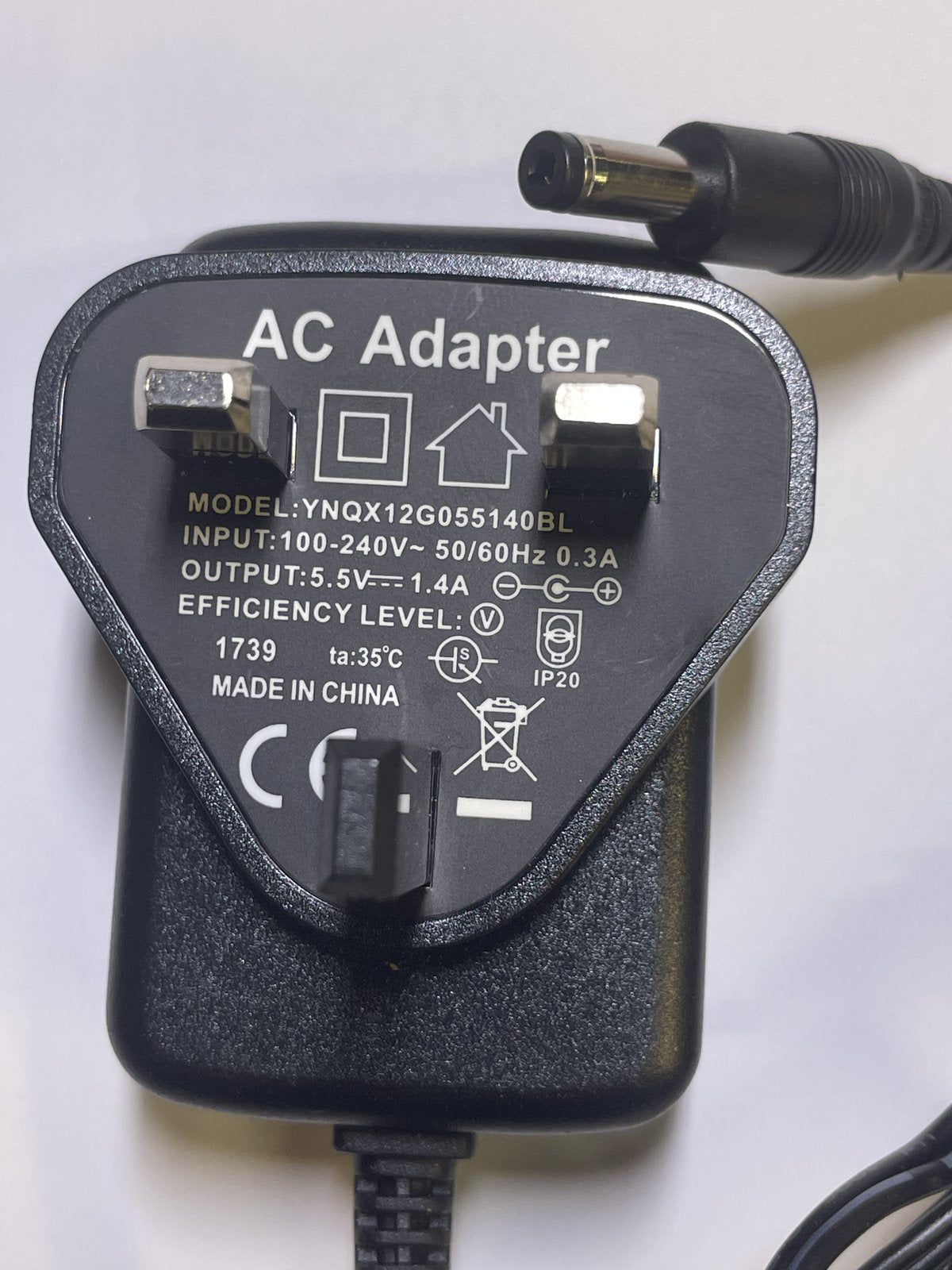 Clone of Replacement 5.5V AC-DC Mains Adaptor for Pure 60984 fits Pure One Mini DAB Radio 1