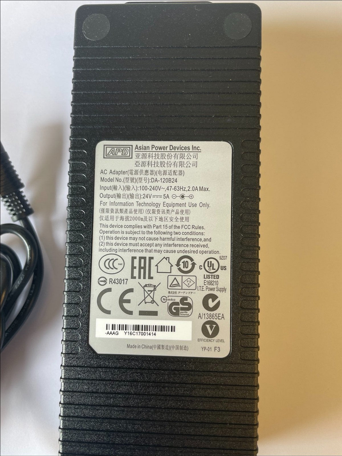 Replacement for 24V 6A LP-2460 Coming Data AC Adapter for DGM monitor 27" 1440p