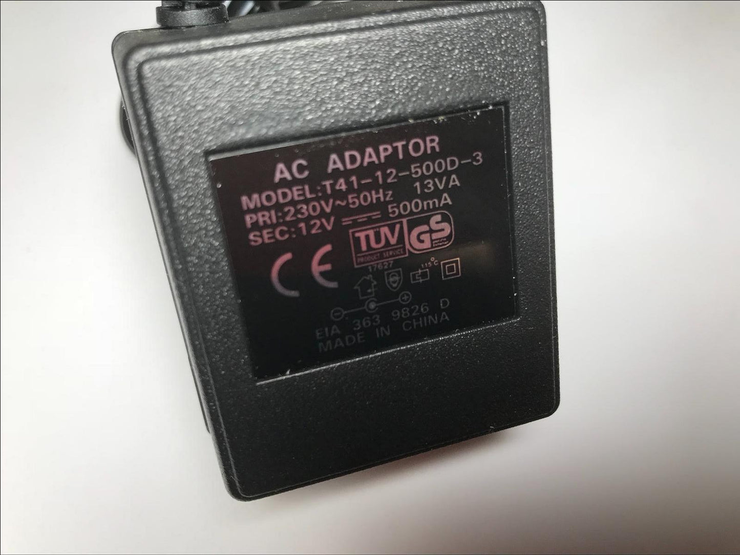 EU 12V 0.5A 12.0V 500mA AC Adaptor Transformer Power Supply 5.5mm x 2.1mm