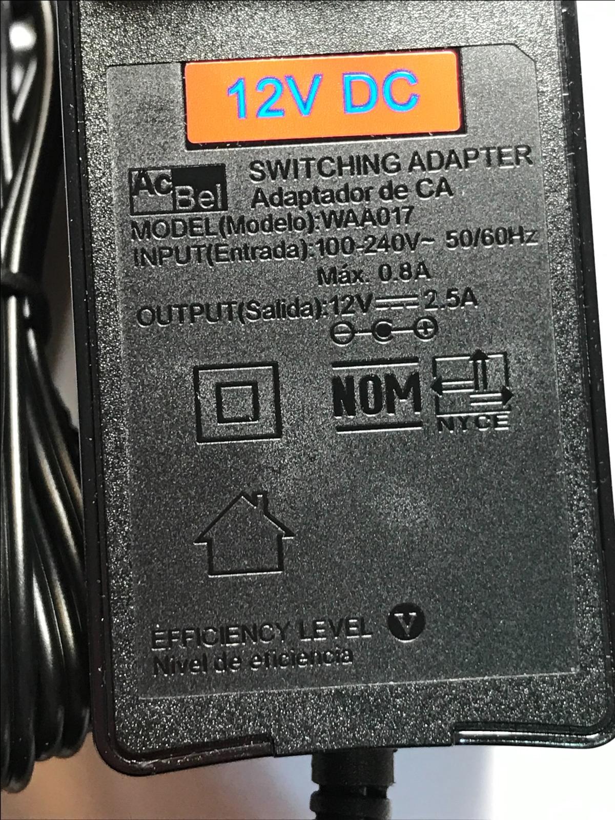 USA Replacement for 12V 2.5A SONY AC ADAPTER AC-NB12A