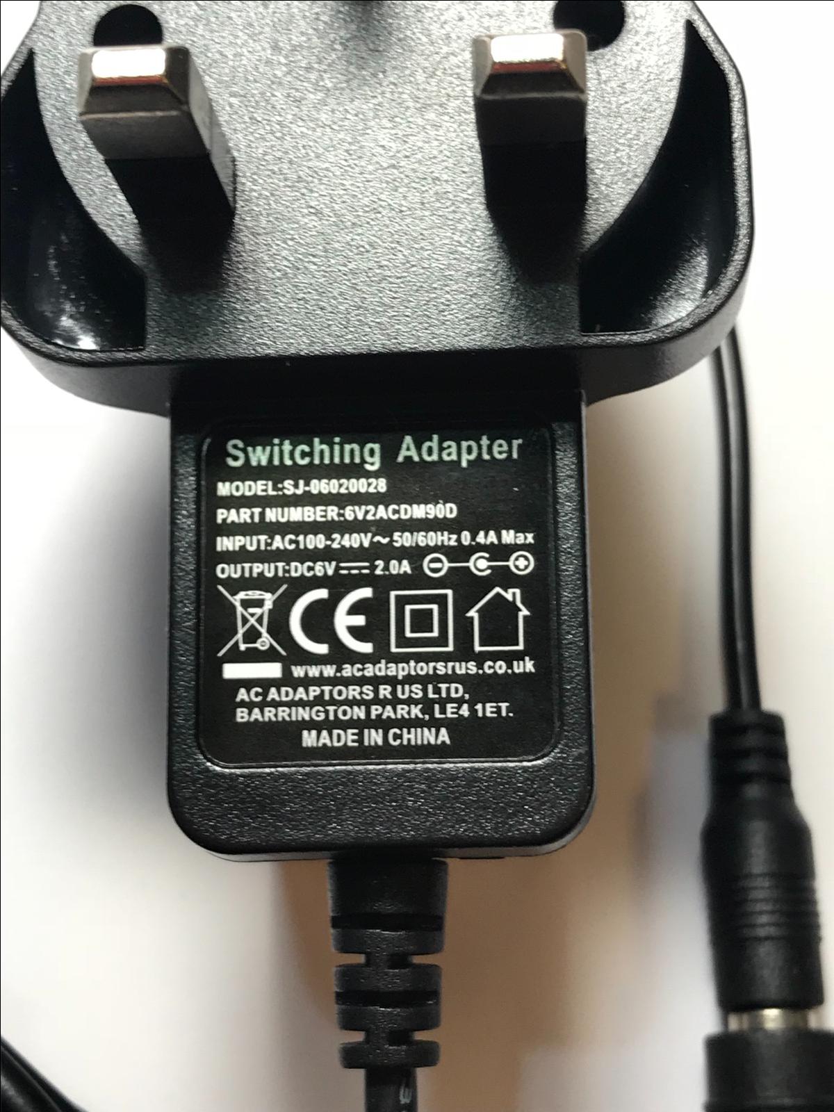 Replacement for SII 6V 1.5A AC-DC Adaptor PW-0006-WH-K1 UK Plug