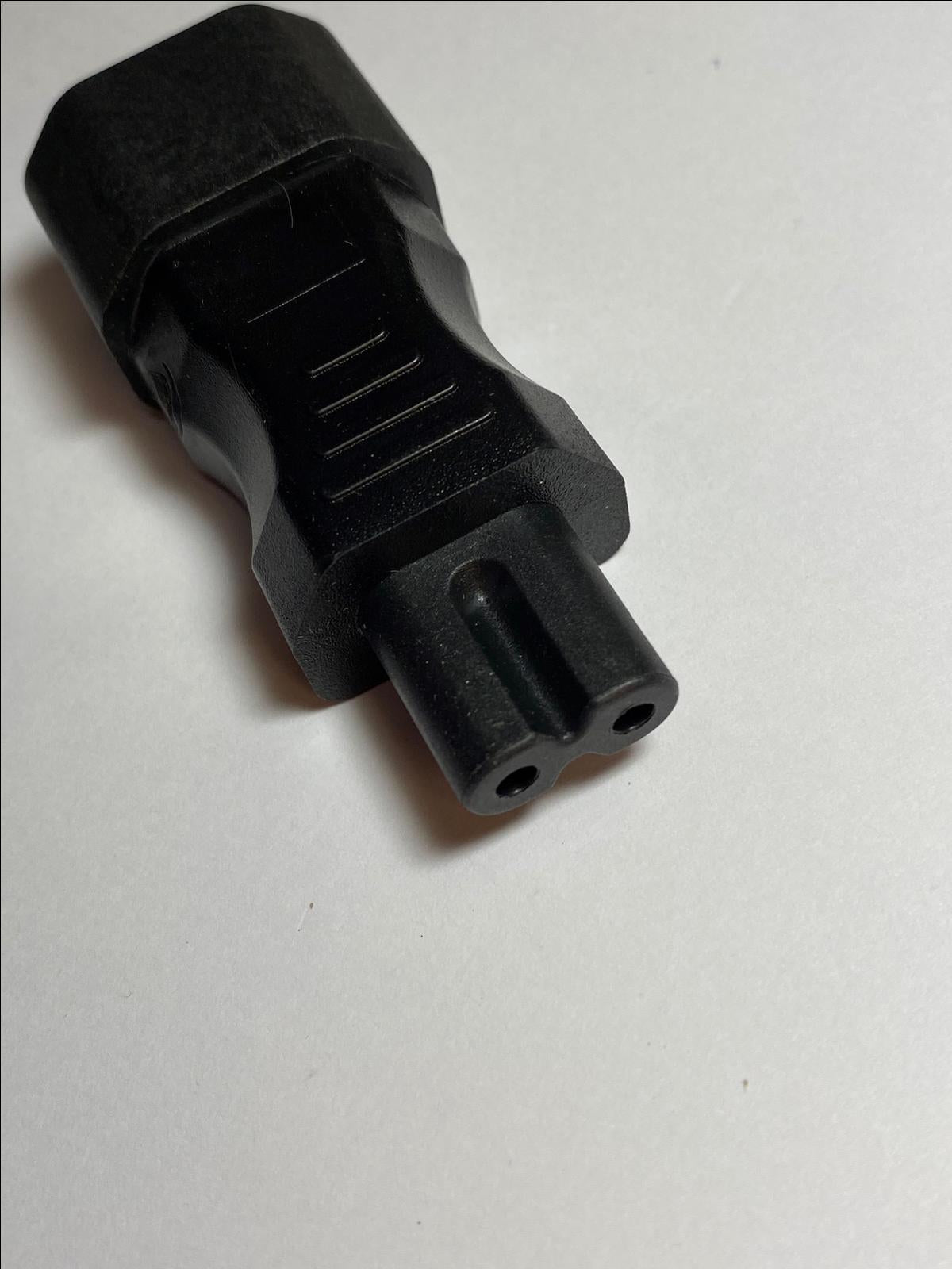 C7 TO C14 BLACK Convertor Connector for AC Adaptor Power Supply Fig 8 to Kettle