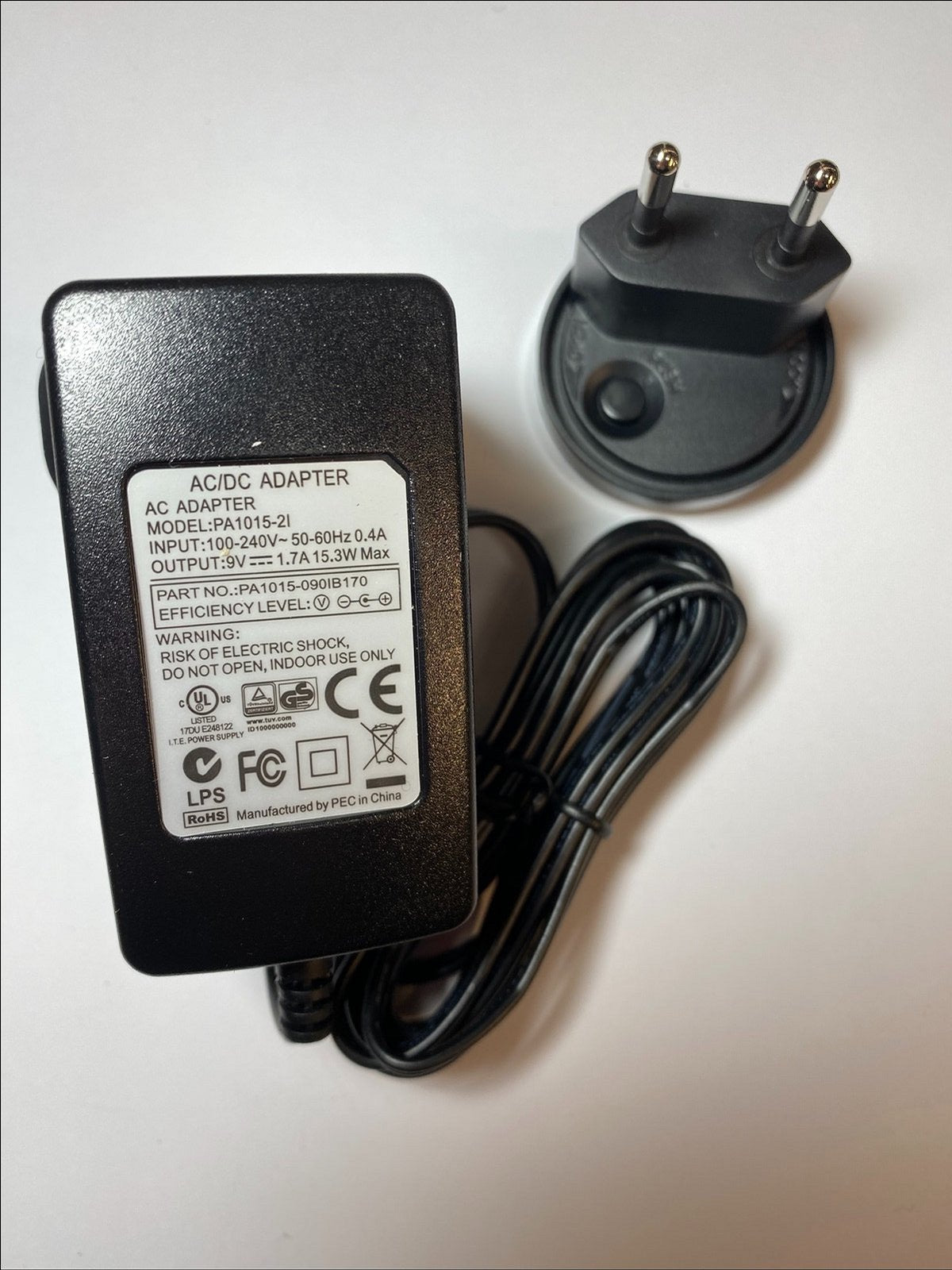 9V 1.7A 15.3W AC/DC ADAPTER PA1015-2I 090IB170 5.5MM X 2.1MM POWER SUPPLY