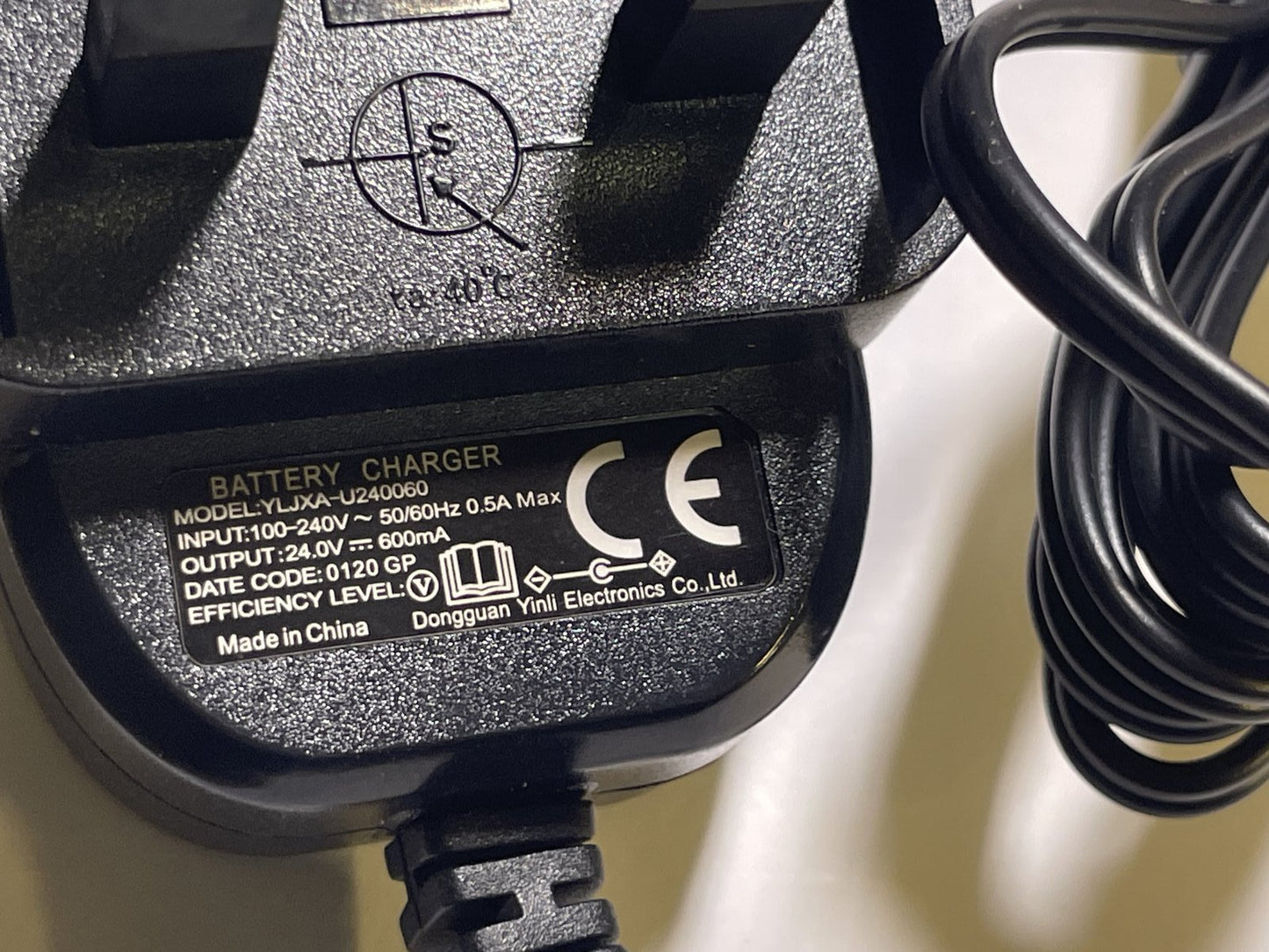 Replacement 24V 200mA 4.8W Golden Power GP-SW240DC02000(UK) AC-DC Adaptor