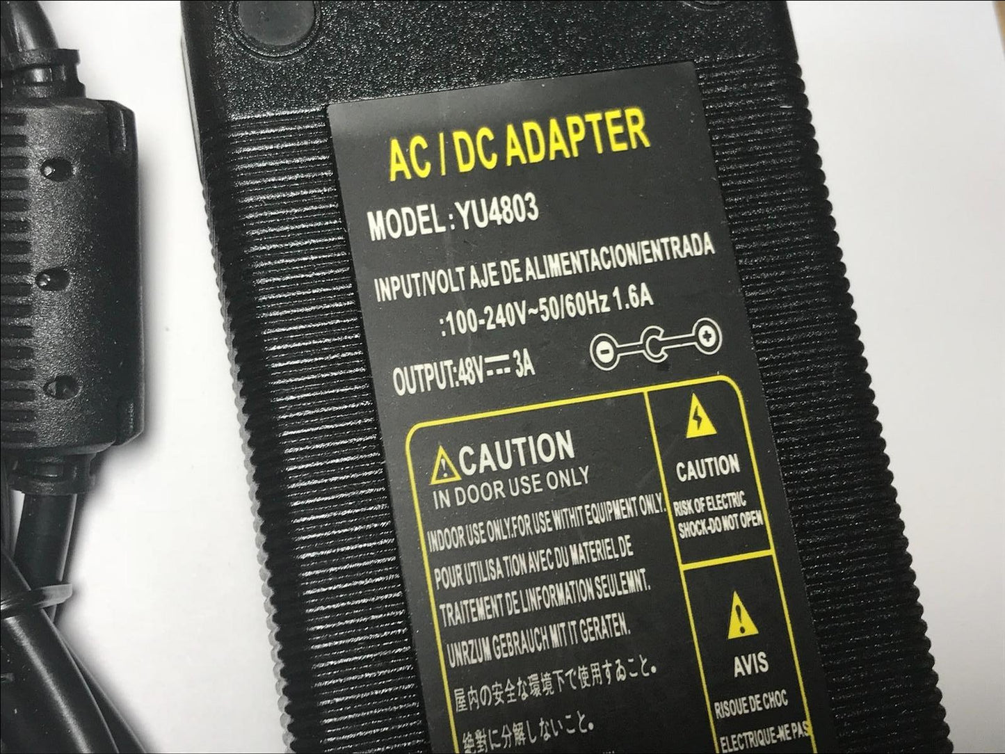 Replacement for 48V 2.5A CWT AC Power Adapter 2ABU120R top 2 pin +