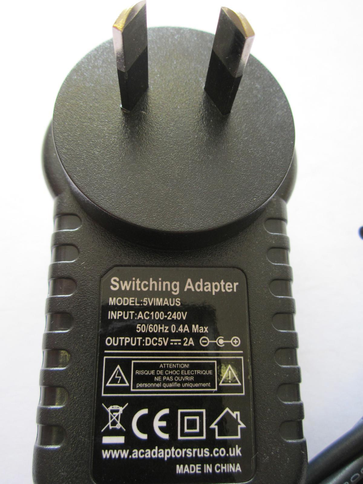 AUS 5V 2000mA 2A Power Adaptor Charger for Tablet PC Same As LA-520 LA520 3.5mm