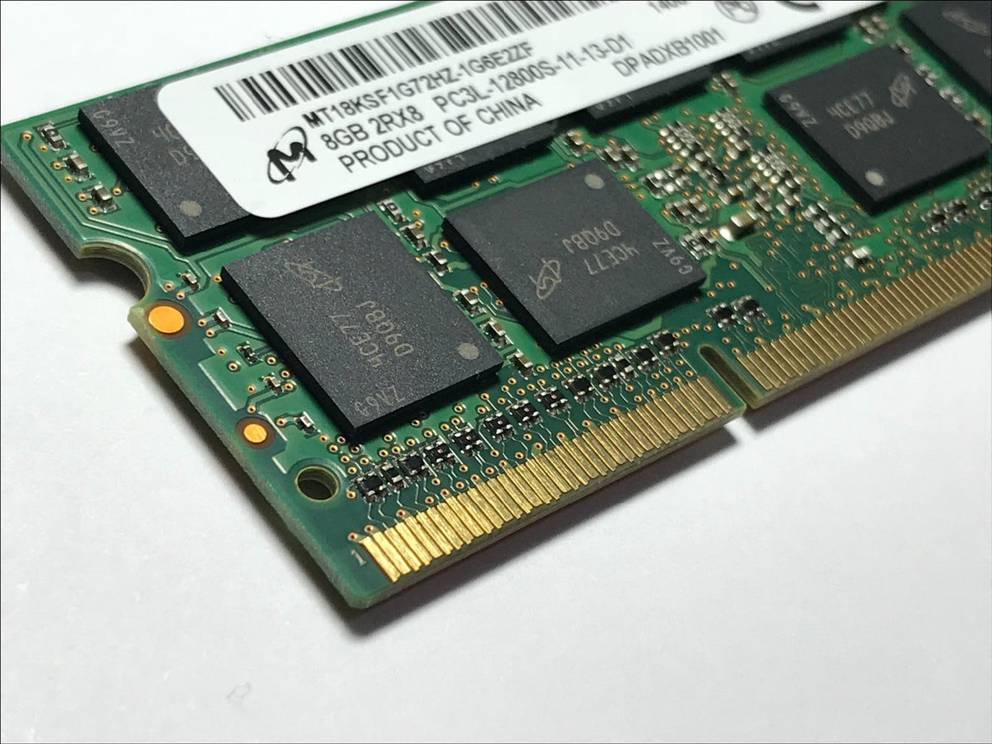 Micron MT18KSF1G72HZ-1G6E2ZF 8GB 2RX8 PC3L-12800S-11-13-D1 DPADXB1001 RAM