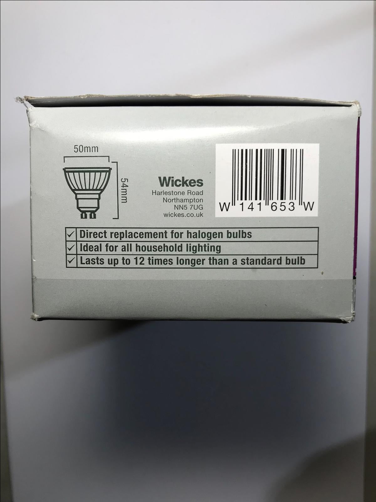 Box of 6 Wickes GU10 5W = 50W LED 350 lumens Warm White Spot Light Bulb A+