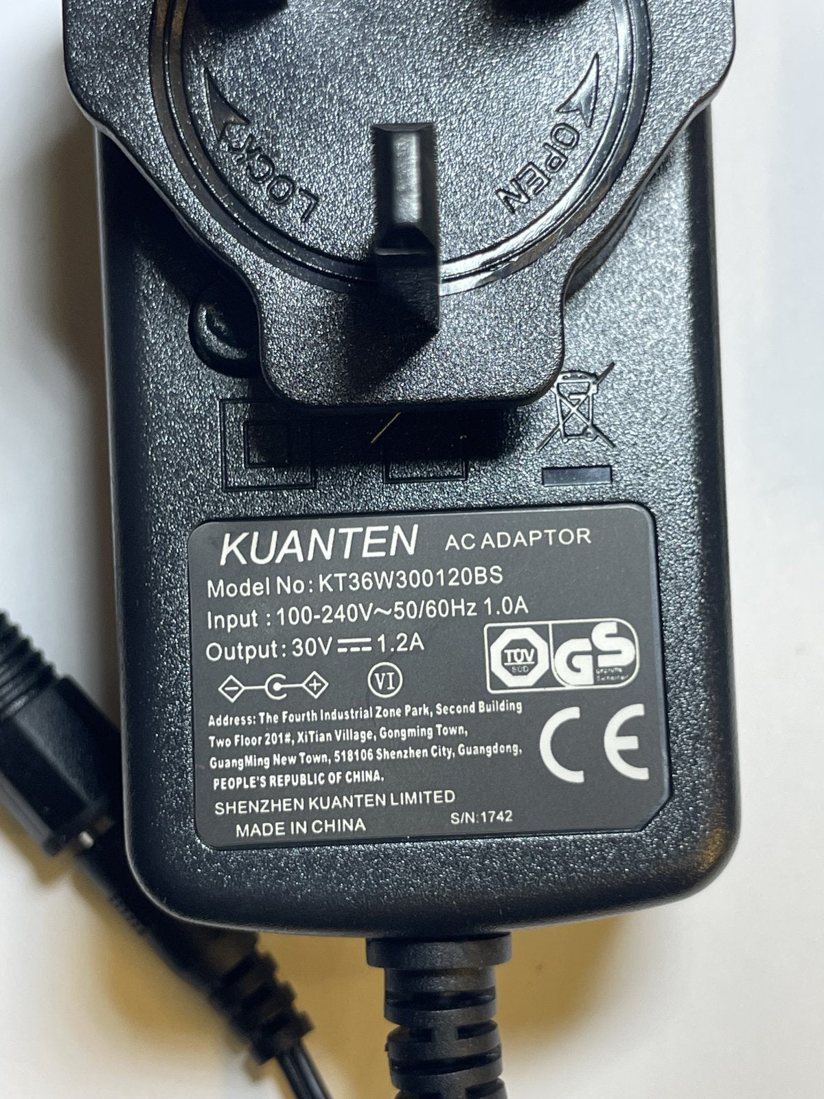 Replacement for 30.0V 0.83A 24.9W KPTEC K25V300083G LED Driver AC-DC Adaptor