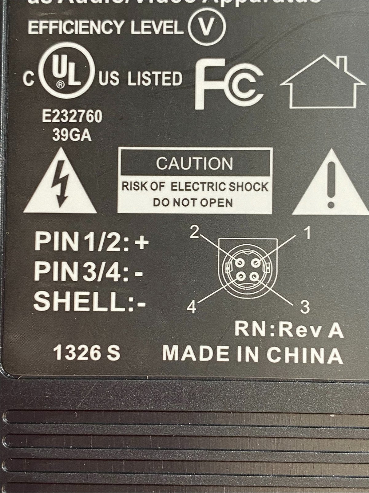 Replacement Jewel Switching Adaptor Model Has-12060-3K 12V 6A 4 Pin