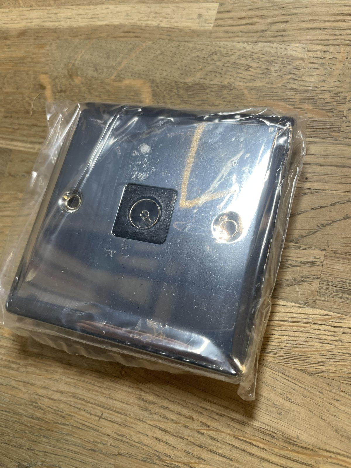 Bulk Lot Box of 8 Volex Polished Chrome TV CO-AXIAL Socket Single DEC0083