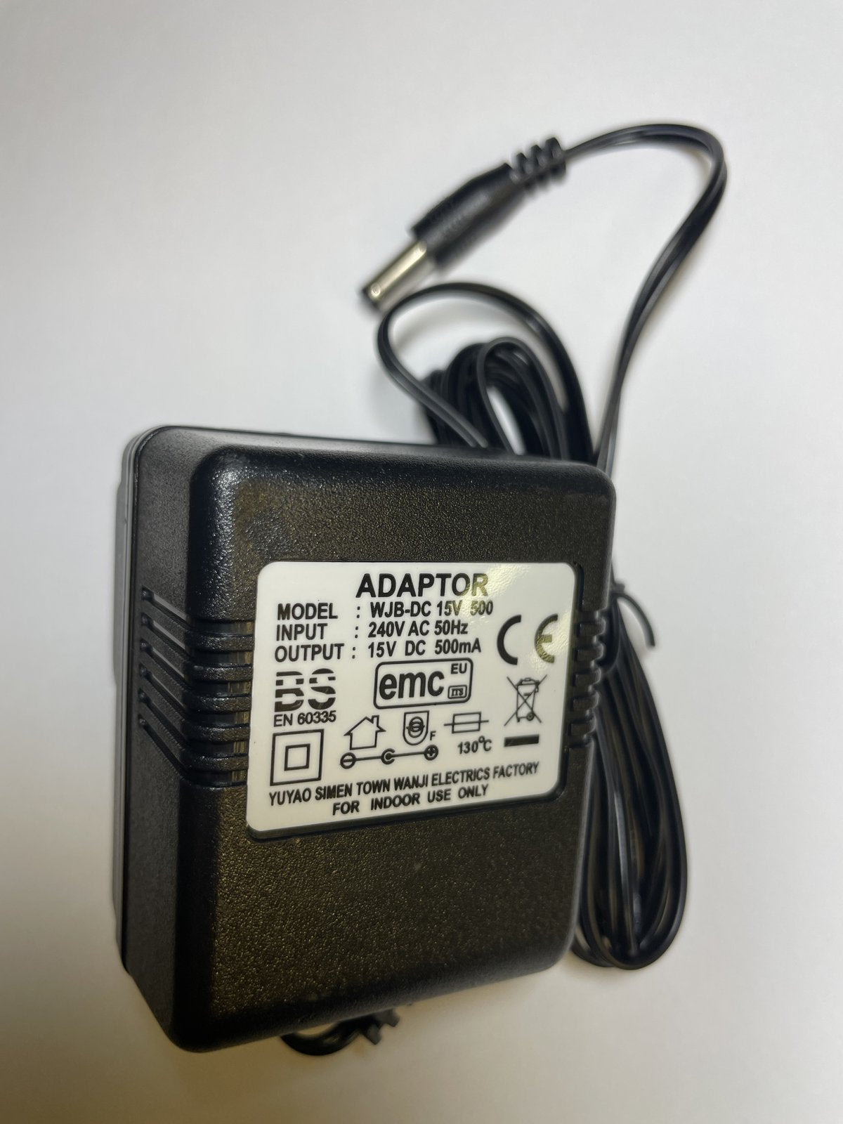 15V Mains AC-DC Power Supply Adaptor Charger for SIP Rescue Pac 1600 Booster Pac