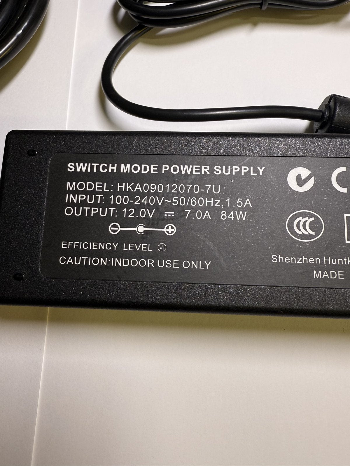 Replacement Huizhou Sanhua AC Adapter Model SAWA-02-594 12V 6A