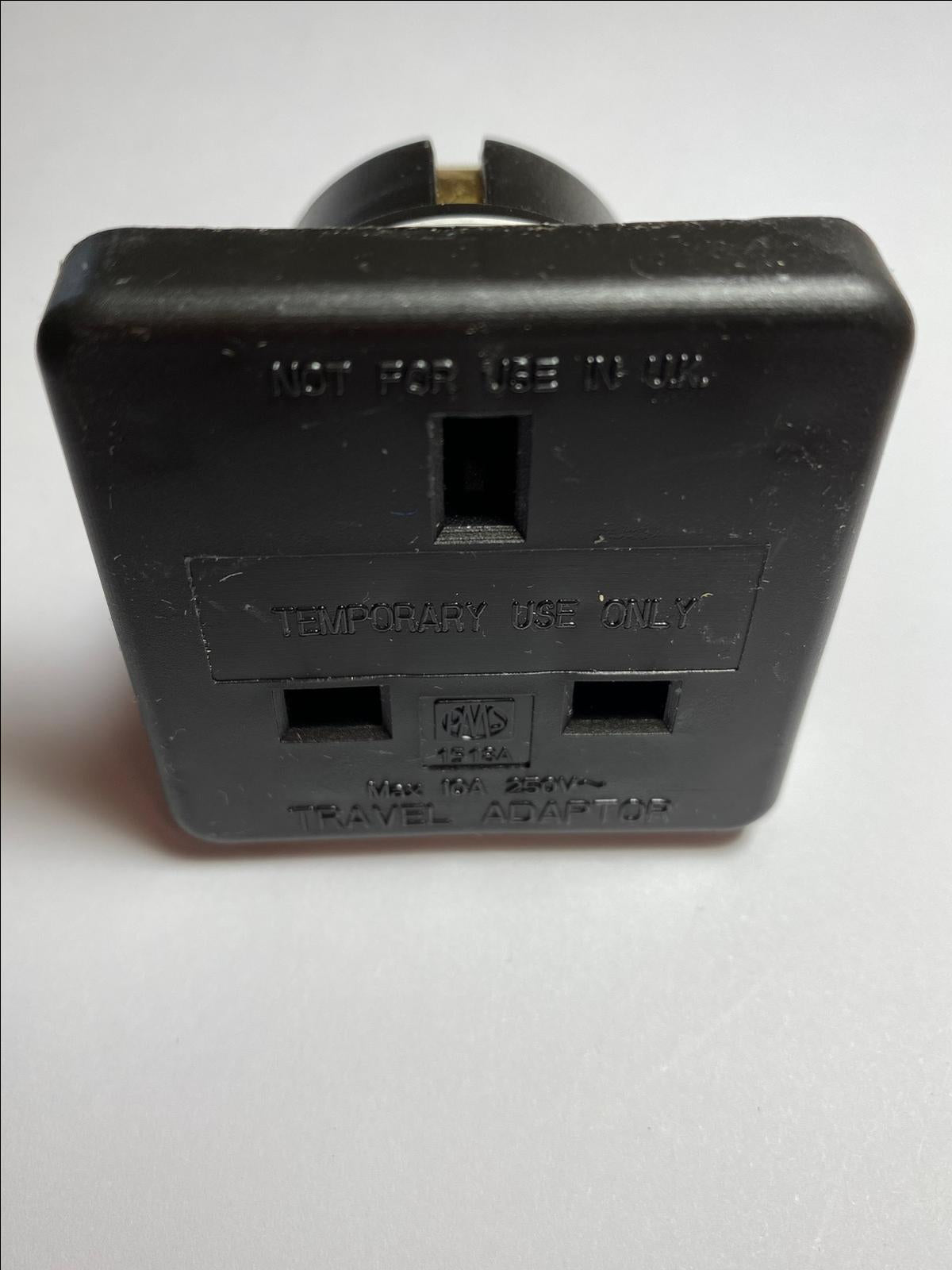 UK 3 Pin Plug to EU European 2 Pin Travel Convertor Adaptor