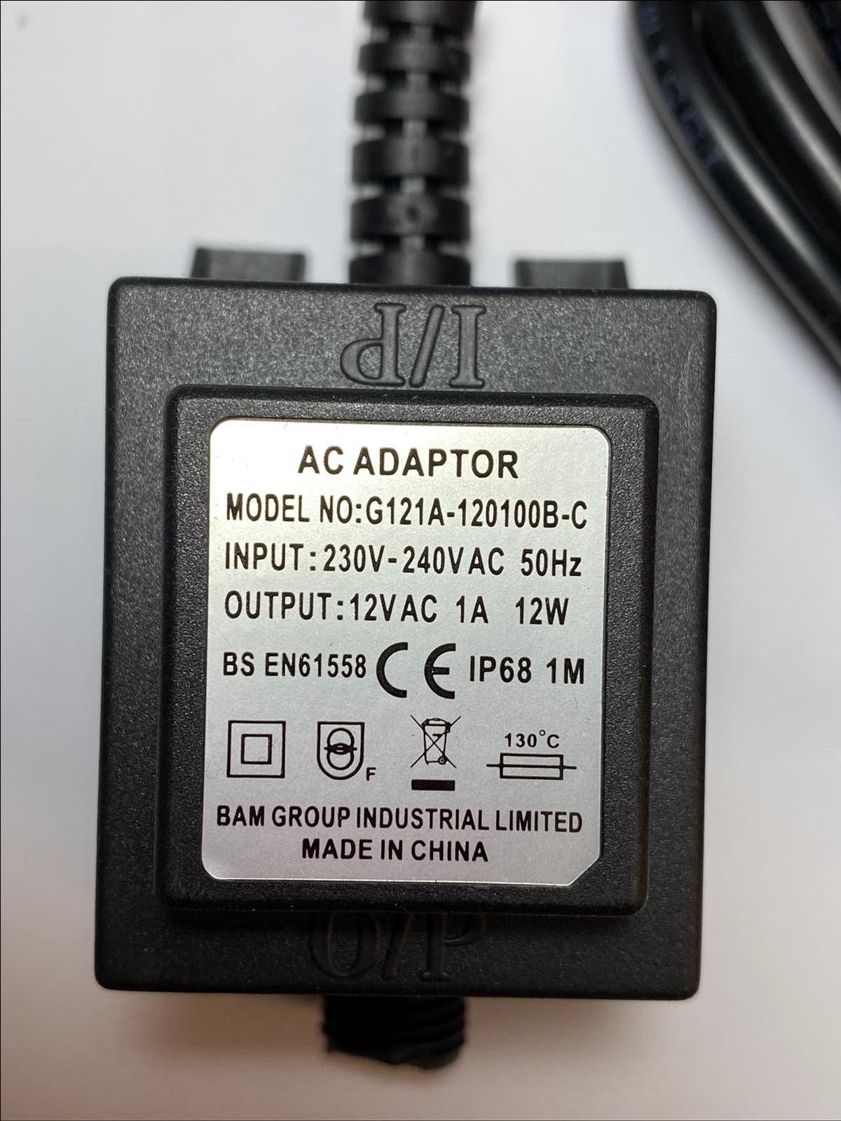 Replacement Outdoor Waterproof IP44 12V AC 250mA 3.0VA AC Adaptor XY-12000250AB