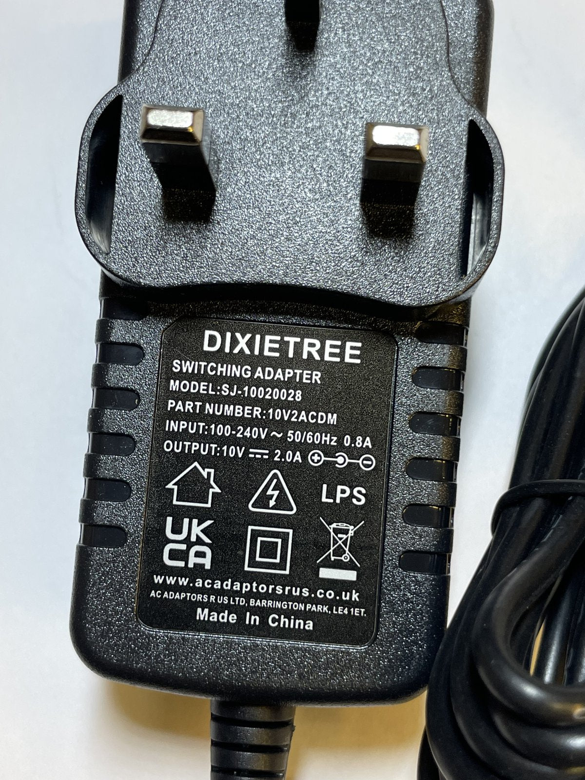 Replacement for 10V 0.2A Mains AC-DC Adaptor Power Supply for AEG DUSTBUTER