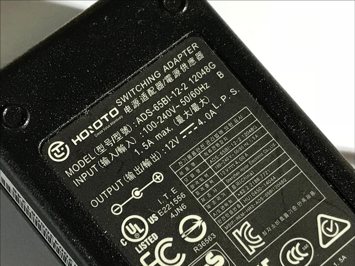 ADS-65BI-12-2 12048E Switching Adapter Power Supply 12V 4.0A for Lacie Porsche