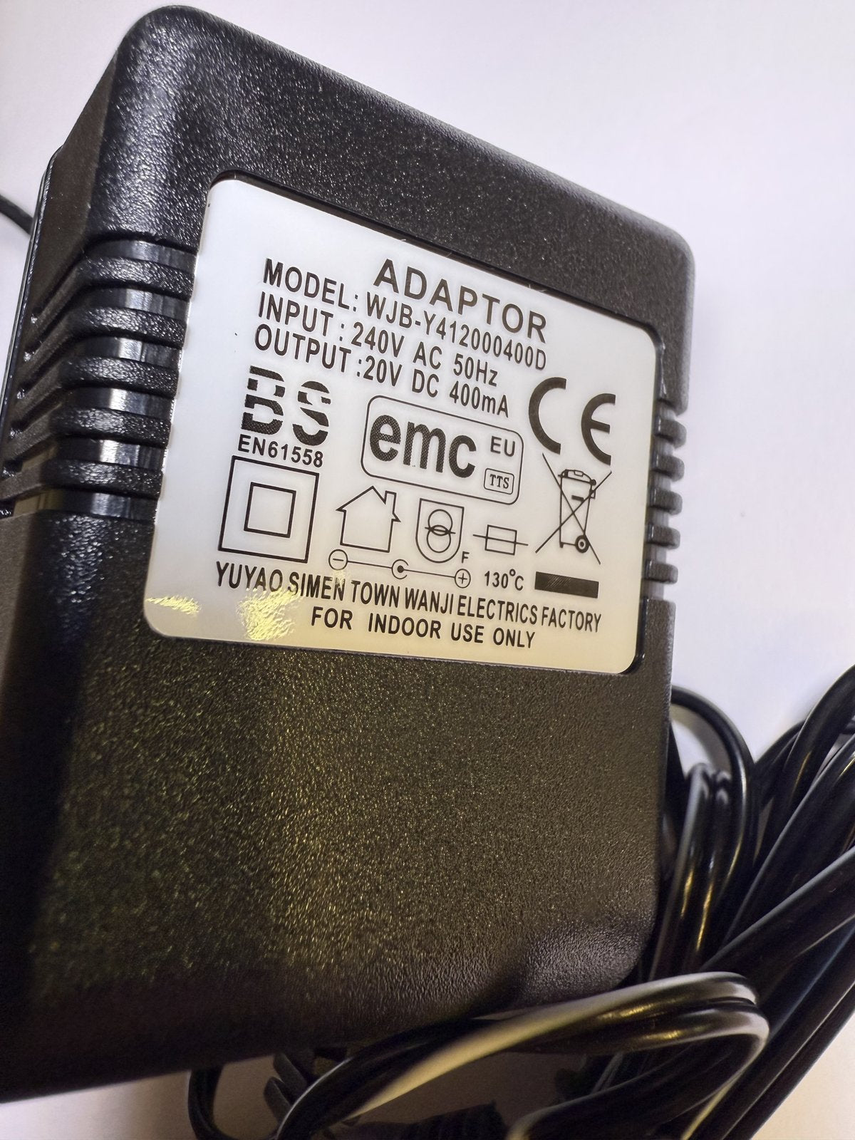Replacement for 18V 500mA CZJUTAI AC ADAPTOR JT-DC18V500 Power Supply UK Plug