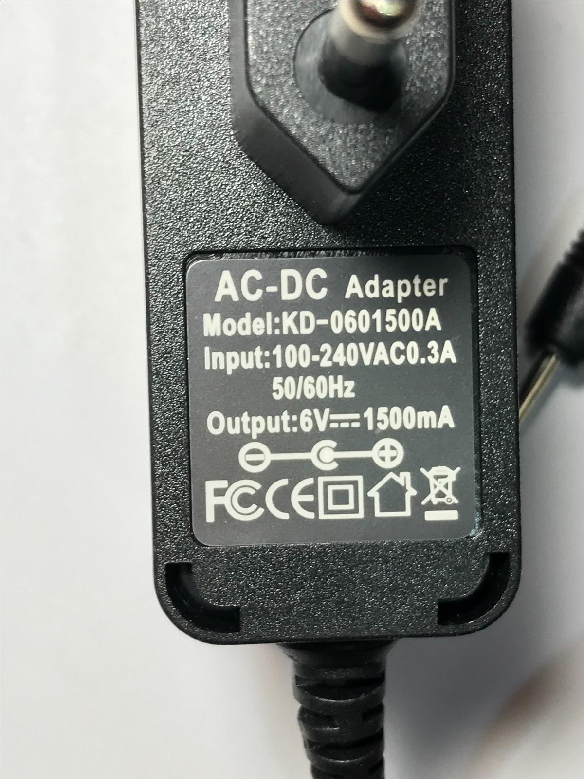 EU 6V 1.5A Mains AC-DC Switching Adaptor Power Supply Charger 2.5mm x 0.8mm