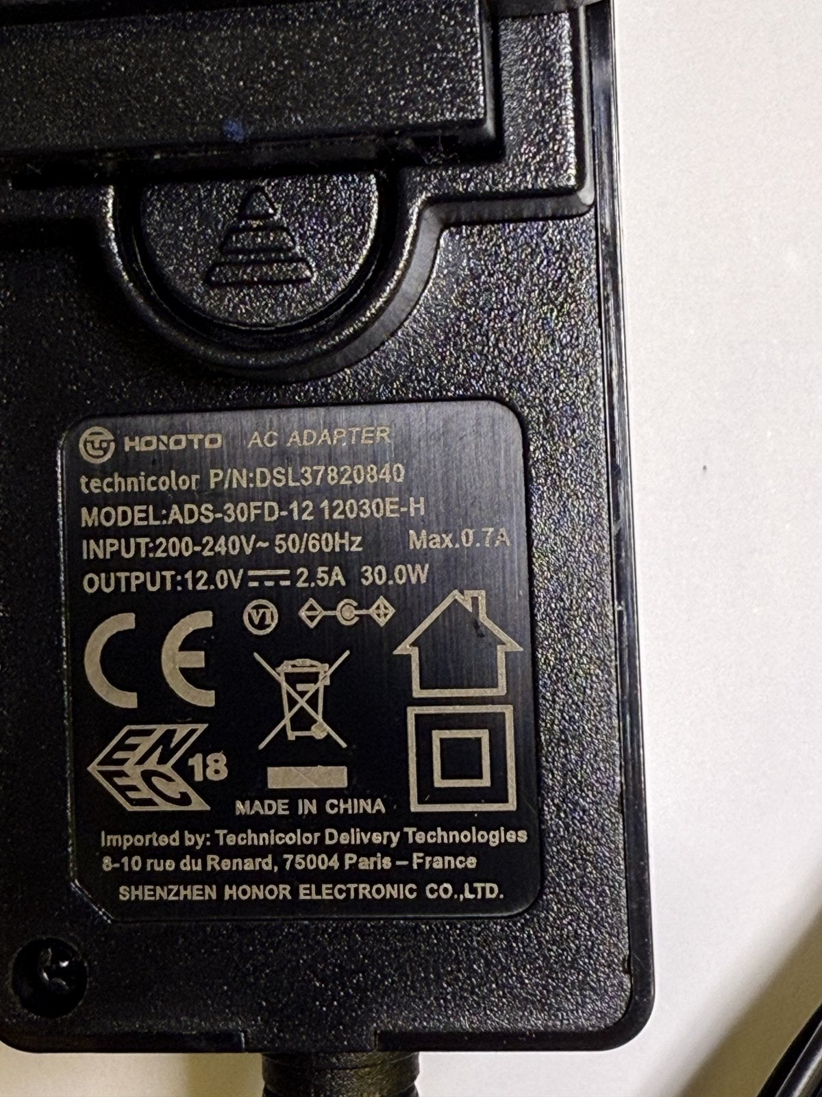 Replacement 12V 2.5A 30W AC Adapter 37815330 ADS-30FH-12 12030EPB-H Power Supply