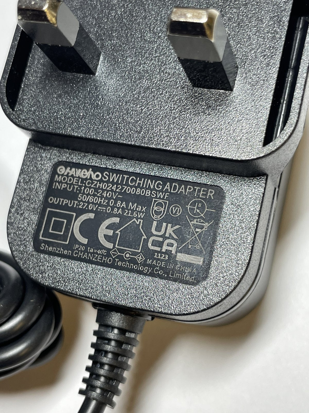 Replacement 27V 0.5A 13.5W AC-DC Charger for Beldray Model BEL02152HBGFOB