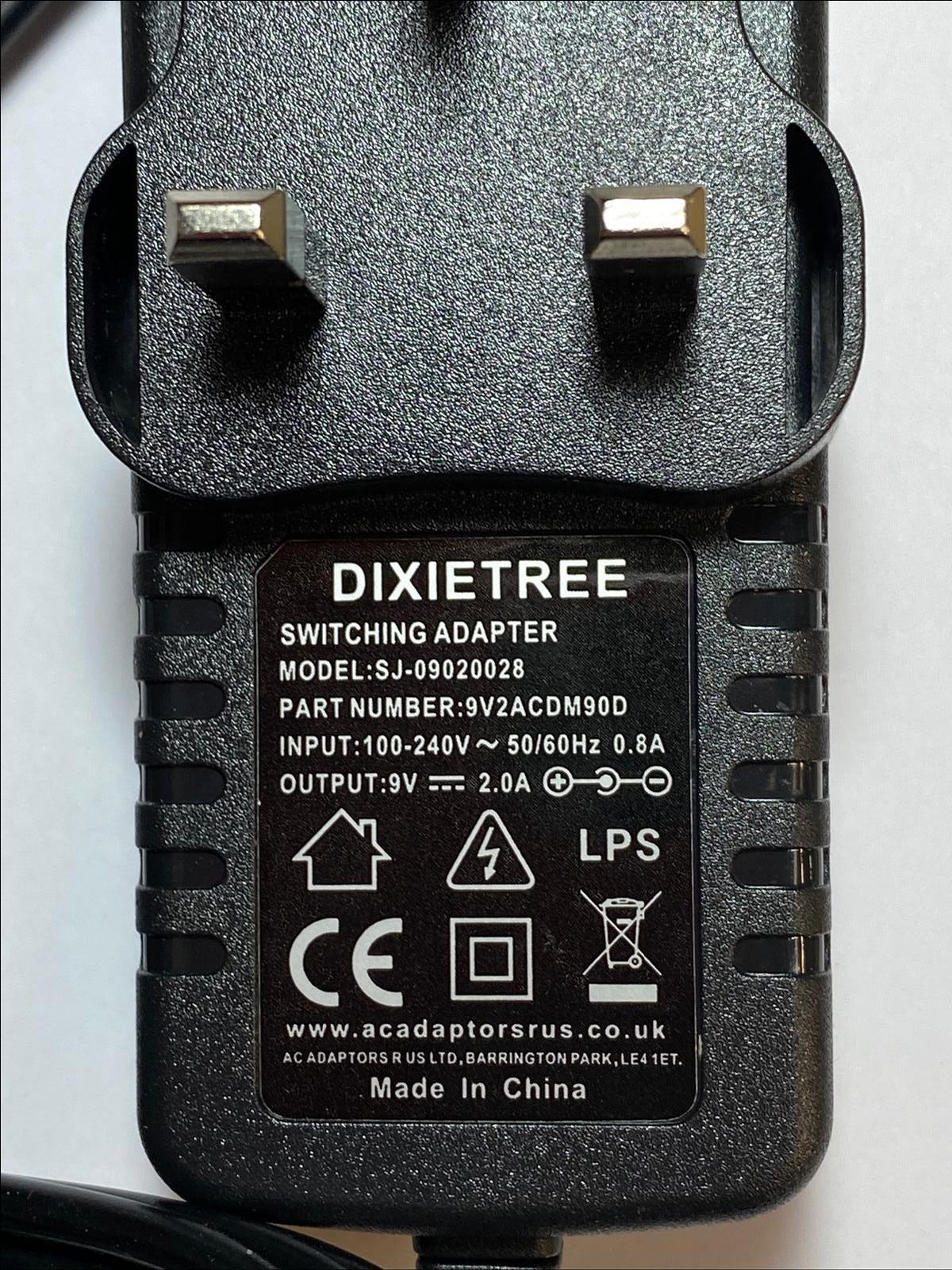 Replacement Dymo AC-DC Power Adapter DSA-20PFE-12 FUK 9V 2A Centre Negative