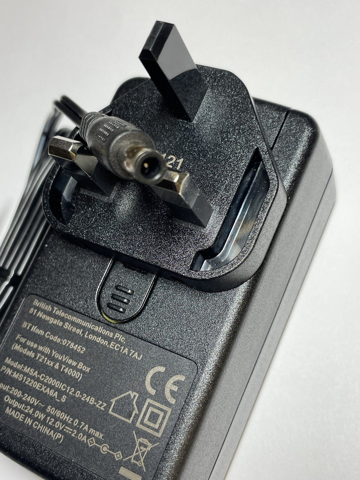12.0V 2.0A 24.0W British Telecommunications Plc G4/G5 YV Power Supply 078452