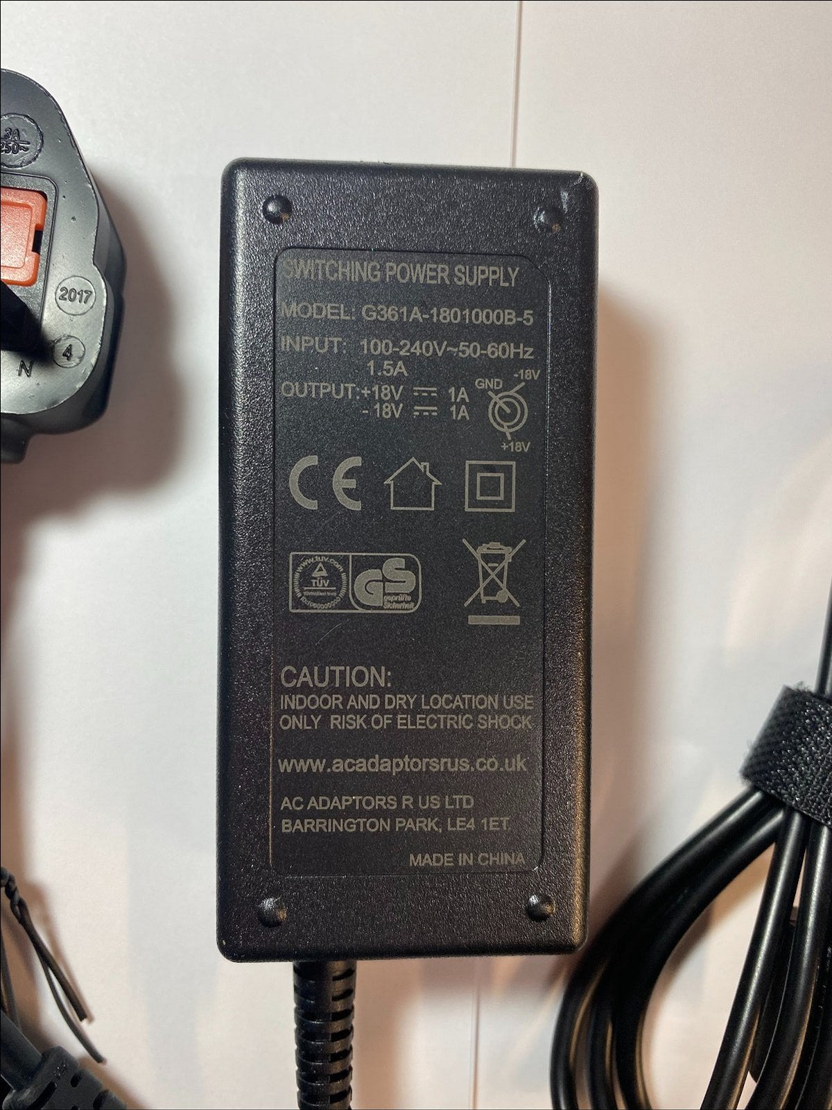 Replacement 18V 1A AC Adaptor for Bose Sound Dock Series 2 (round connector)