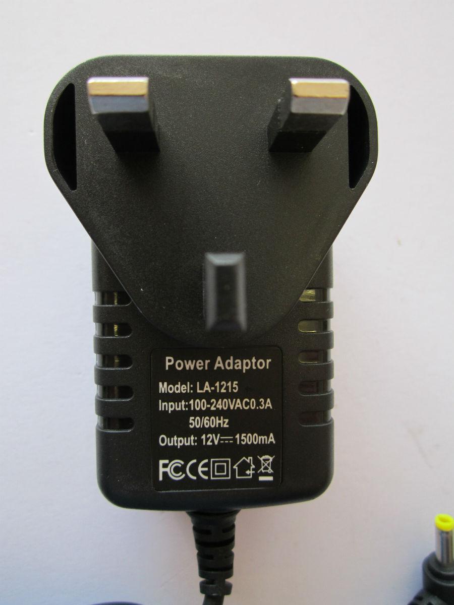 Replacement 12V 1.5A AC-DC Adaptor for Ottlite T5U LED Colour Changing Lamp