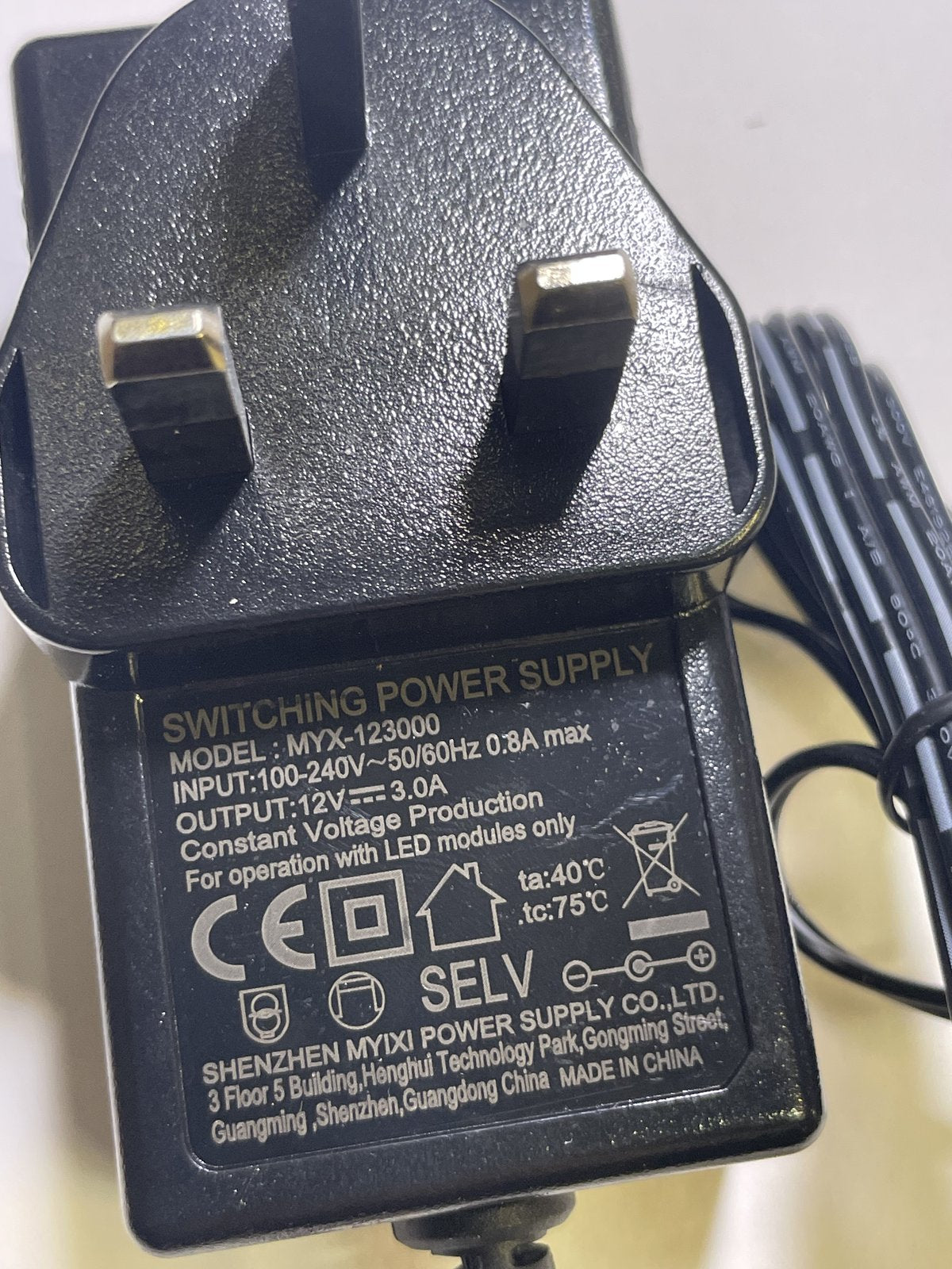 12V 3A Mains AC-DC Adaptor Power Supply for Samsung SyncMaster P2270 LCD Monitor