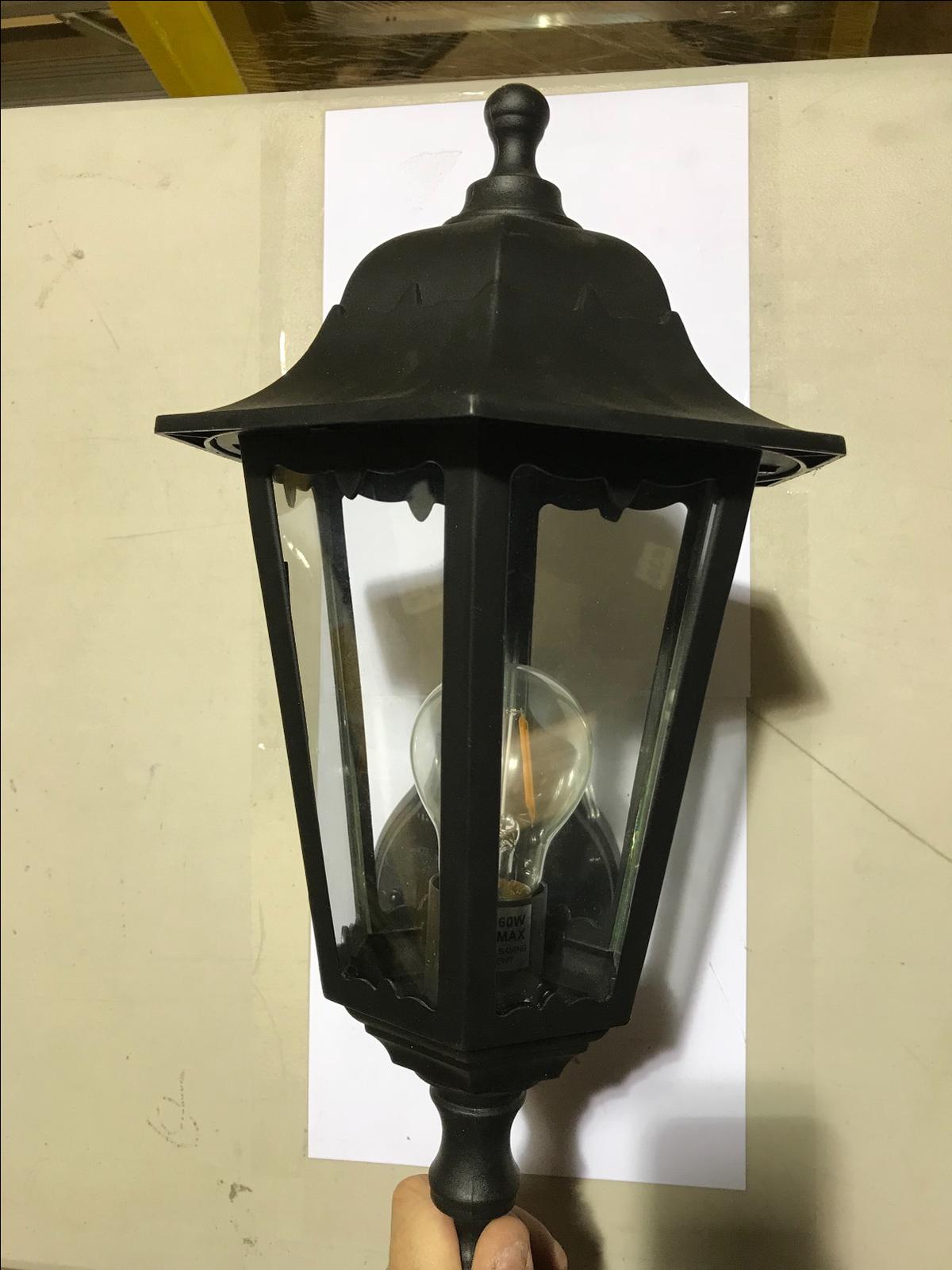 EX DISPLAY Black Wall Lantern Outdoor Wall Lamp Light Lighting
