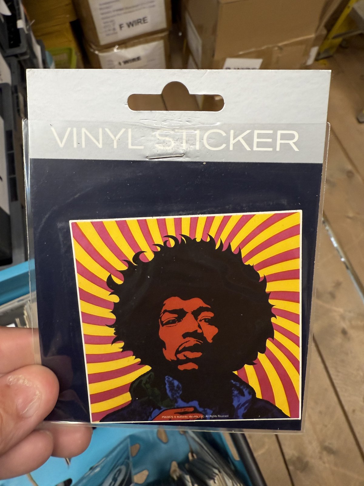 JIMMY HENDRIX VINYL CAR/MOTORBIKE/HELMET DECAL STICKER