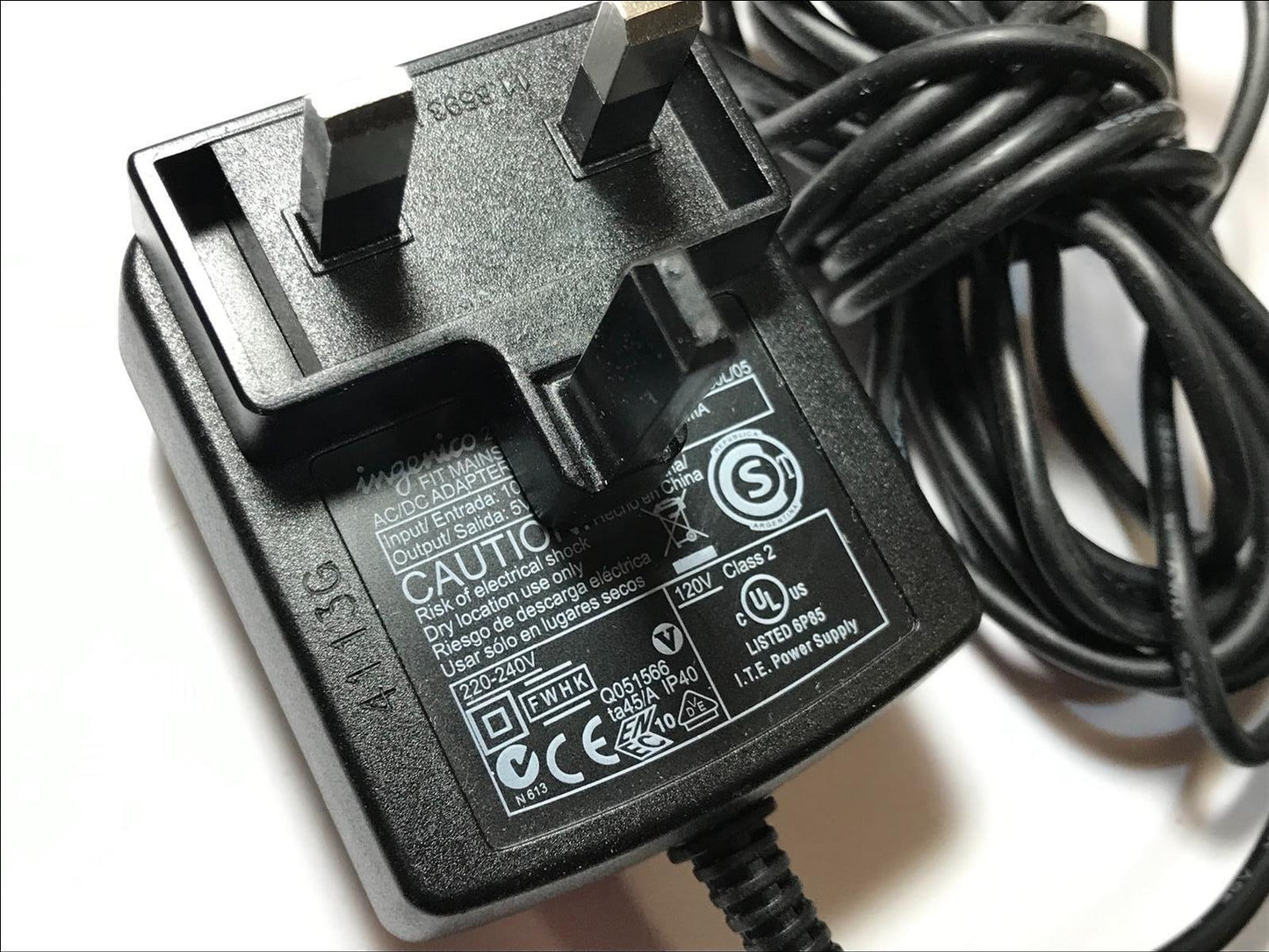 Genuine ingenico 251392454 5V 1000mA AC/DC Adapter Type FW7650L/05 Mains UK