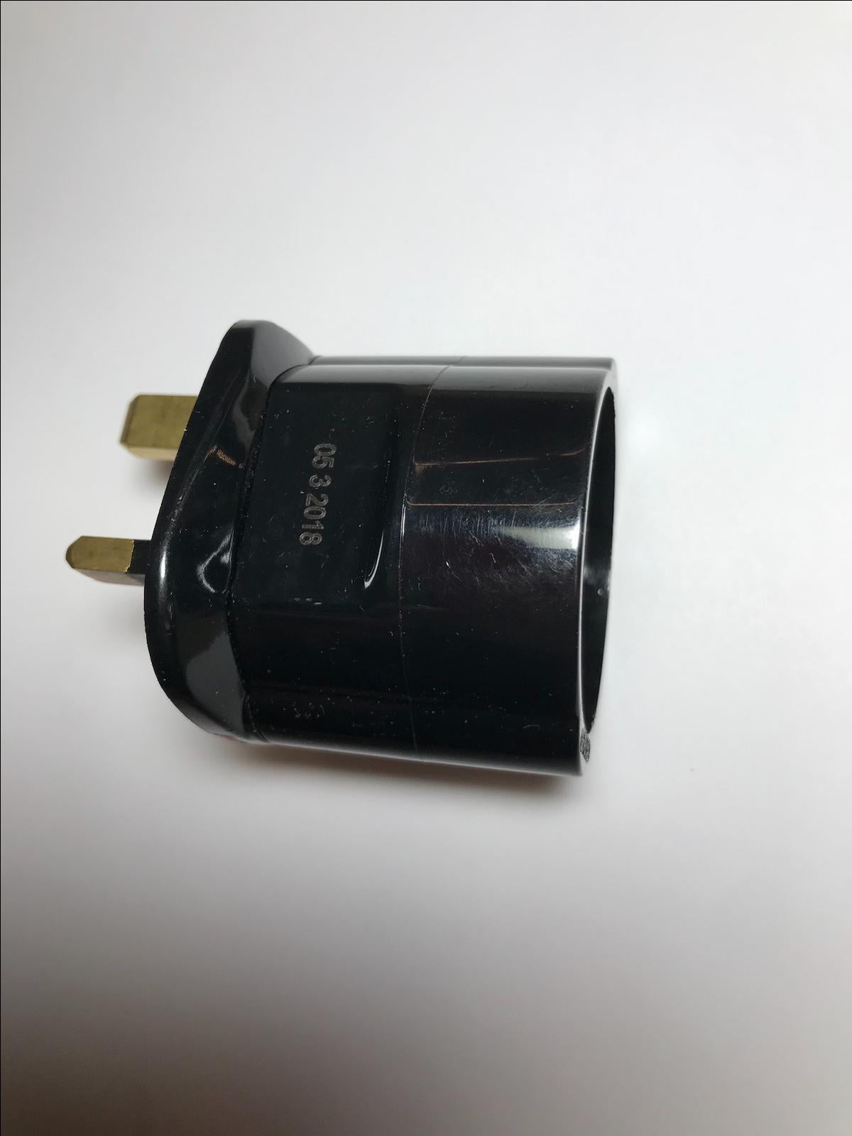 EU 2 Pin SCHUKO Adaptor Convertor to UK 3 Pin Plug Travel Conversion