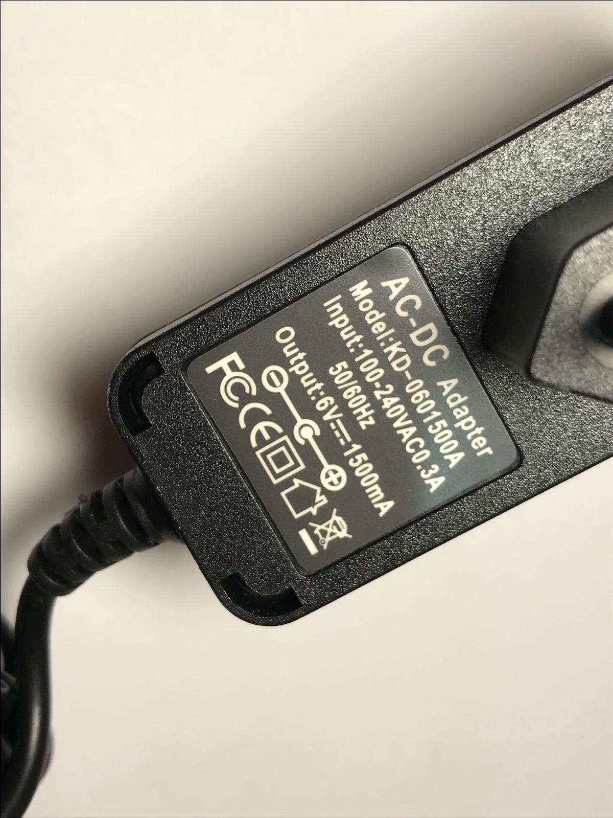 EU 6V 1.5A AC-DC Switching Adaptor Power Supply 3.5mm x 1.3mm European Plug
