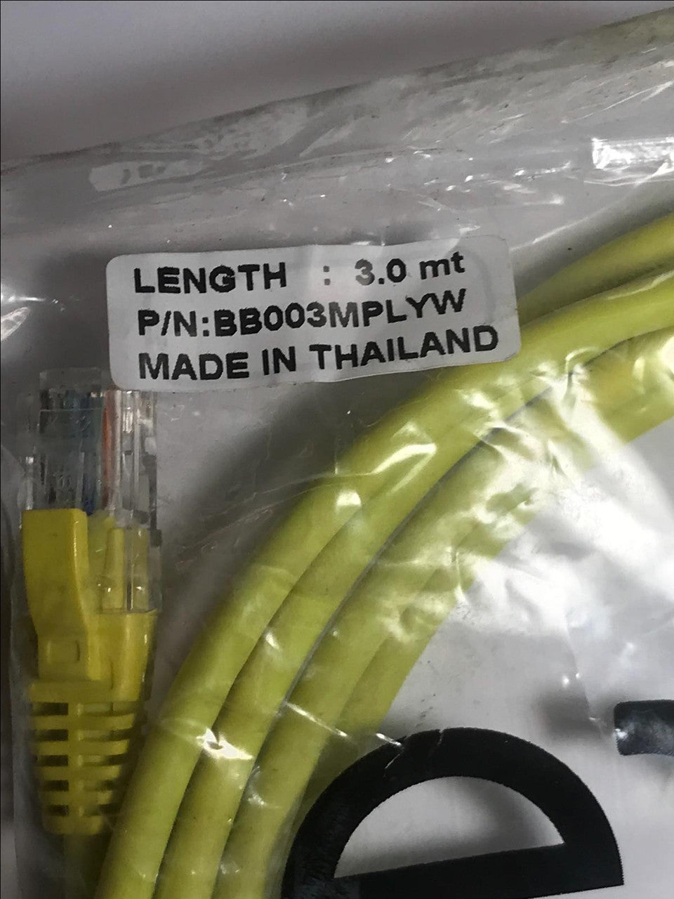 BULK JOBLOT 20x Yellow Excel 3.0M 3M BB003MPLYW CAT5e Network Cable Booted