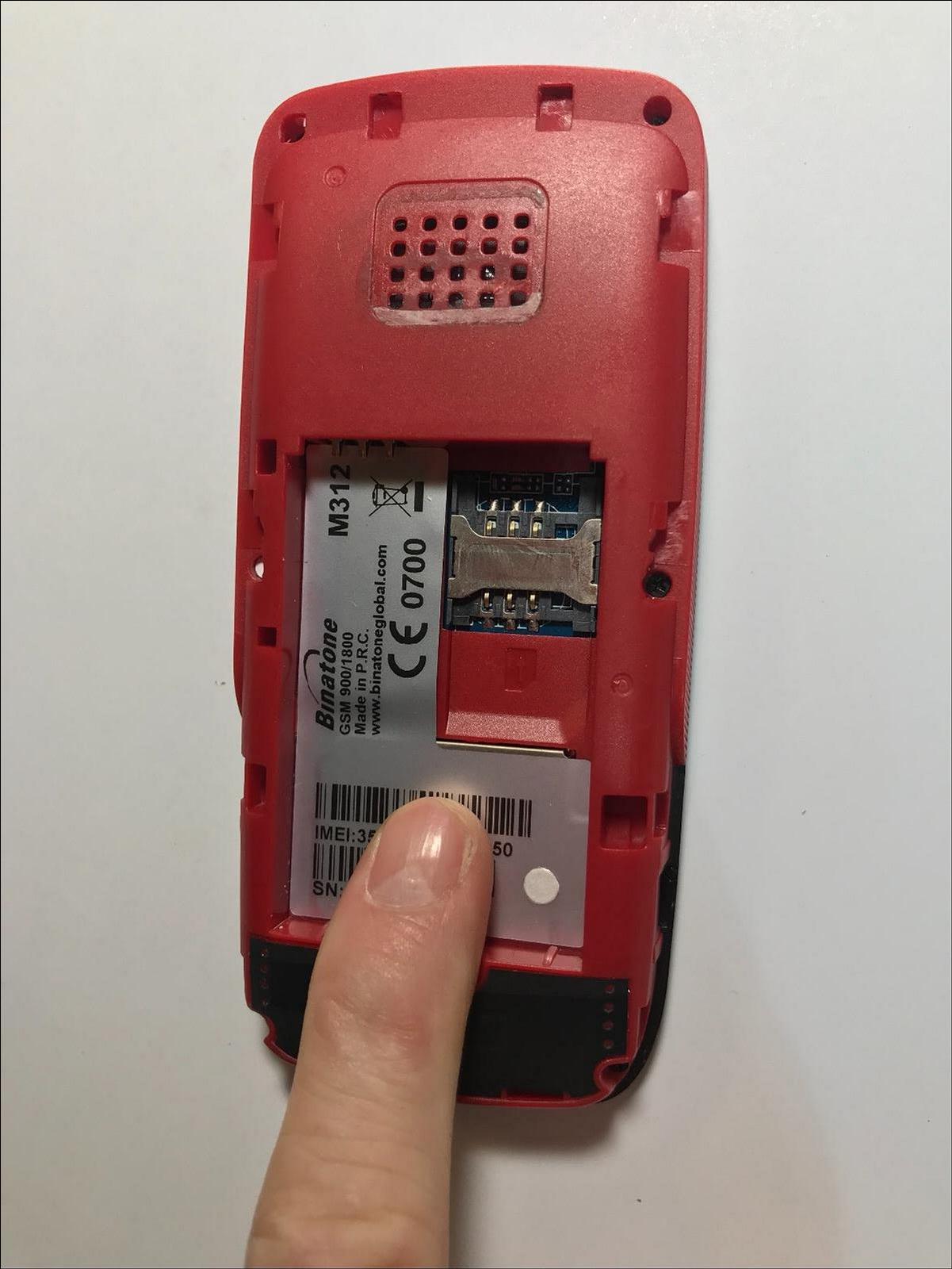 Naked Binatone M312 GSM 900/1800 Mobile Phone (No Battery or Back Cover)