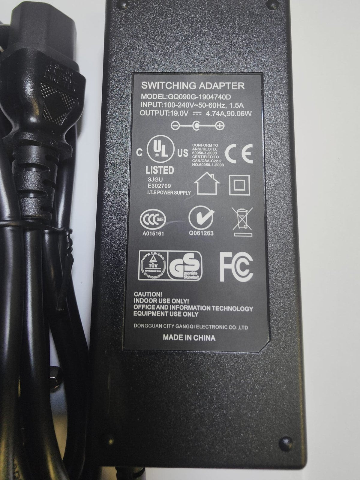 Replacement for 19.0V 3.3A AC-DC Adaptor Power Supply for LG 27GL850-B Monitor