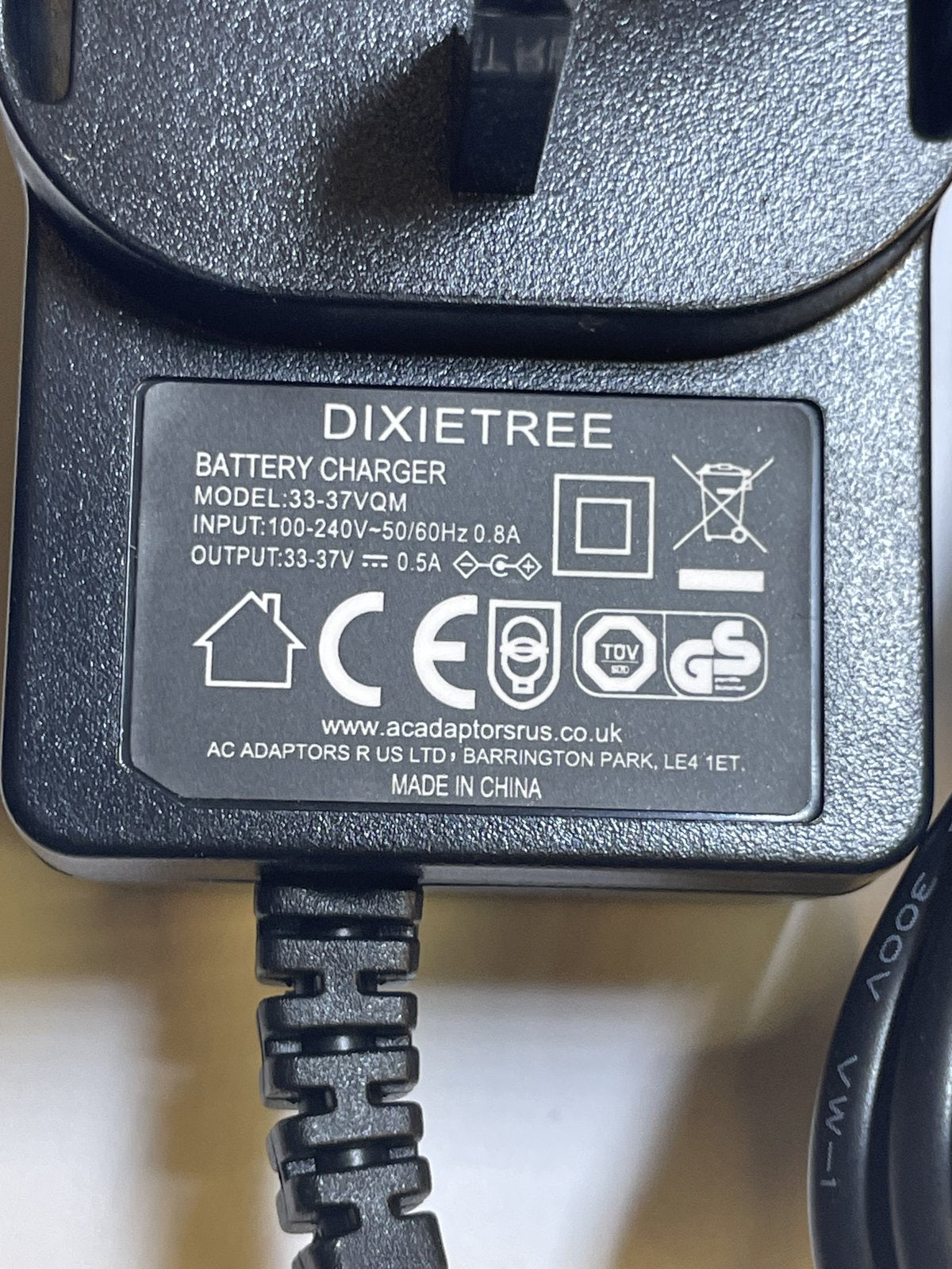 Replacement Charger for Bush V18P01BP25DC 28.8v Cordless Handheld Vacuum Cleaner