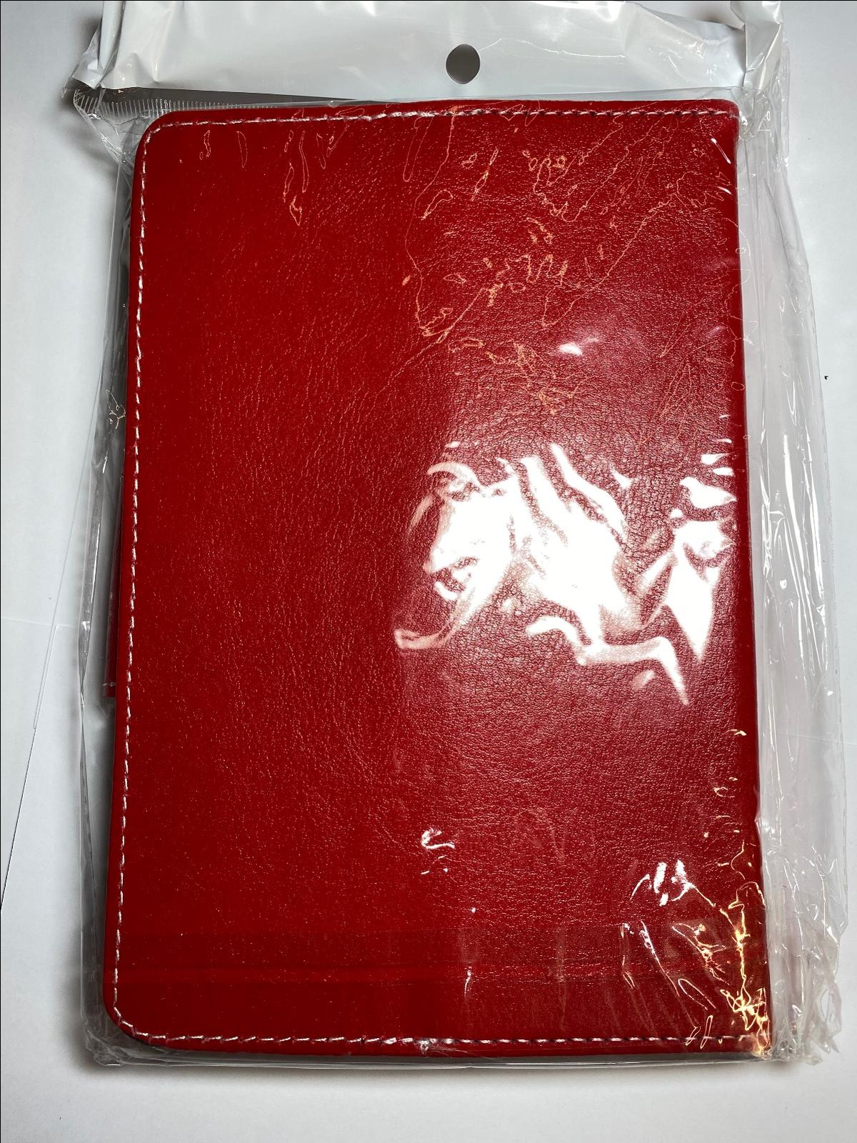 7" Inch Red Multi Angle Leather Carry Folder Case for Time2 Andoid Tablet PC