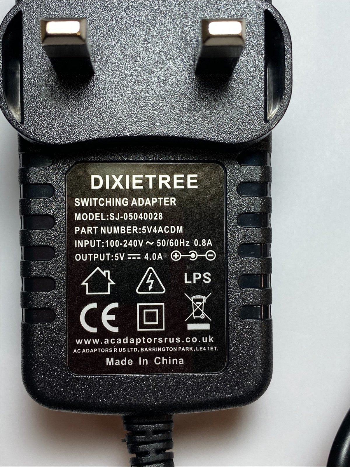 Replacement UK Switching Adaptor Poet Supply Model EPA-121DA-05 5V 2.5A