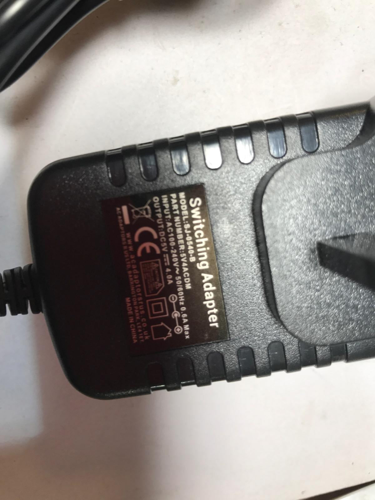 Replacement for 5V 3A Mains AC-DC Adaptor Power Supply with 4mm x 1.7mm Push Tip