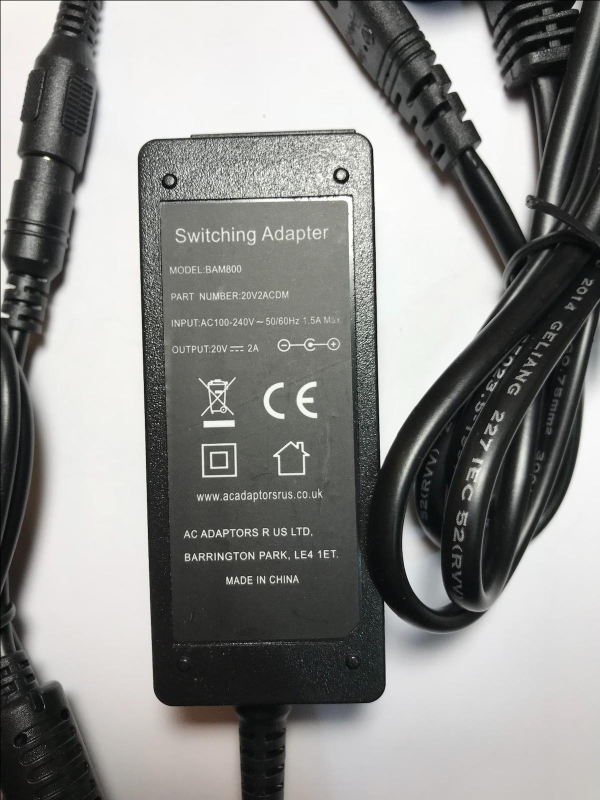20V Replacement AC Power Adaptor for Bose SoundLink Mobile Speaker II 404600