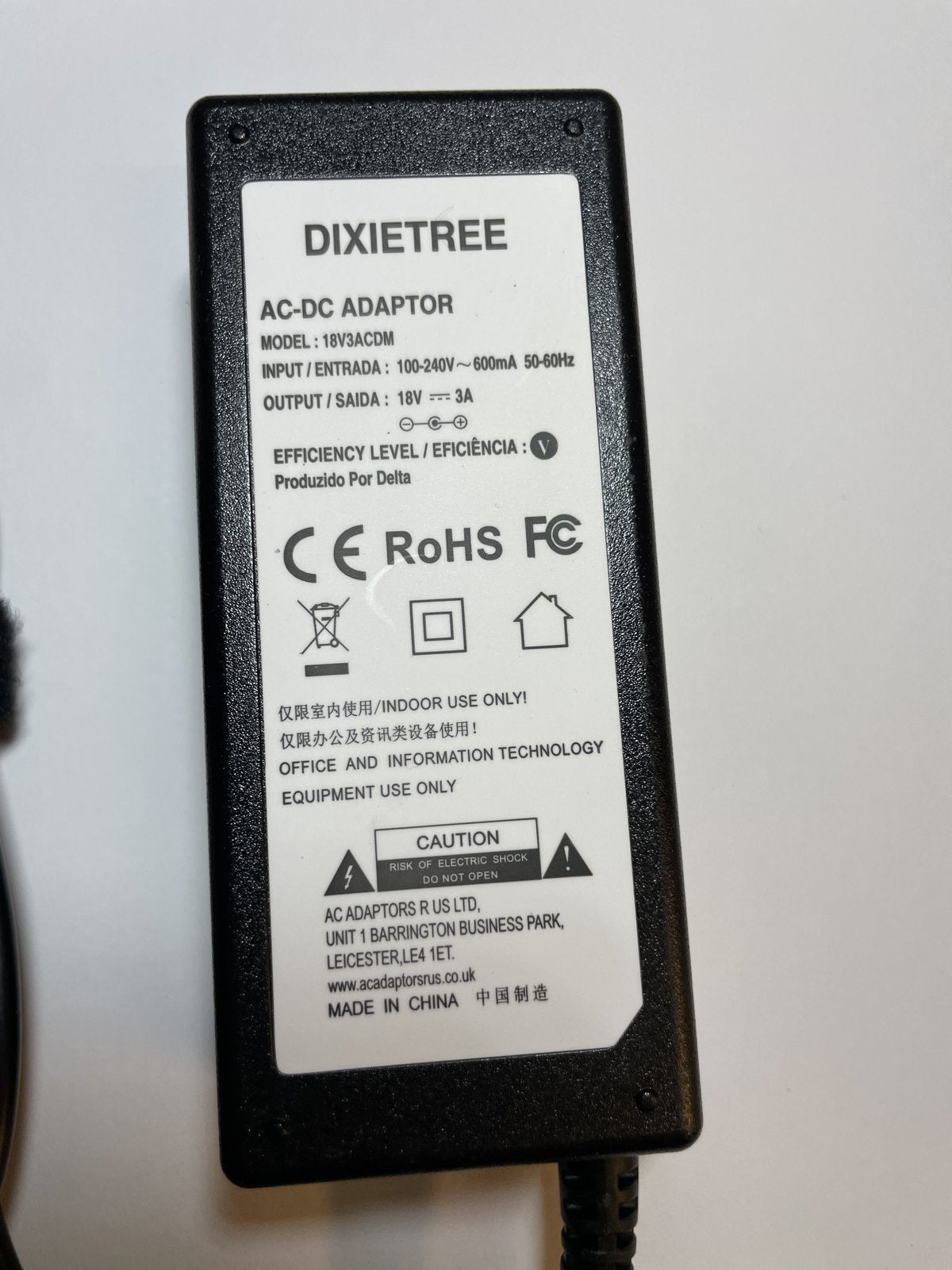 18V 2A AC/DC Adapter Power Supply for Kettler Cross Trainer ERGOMETER CTR1